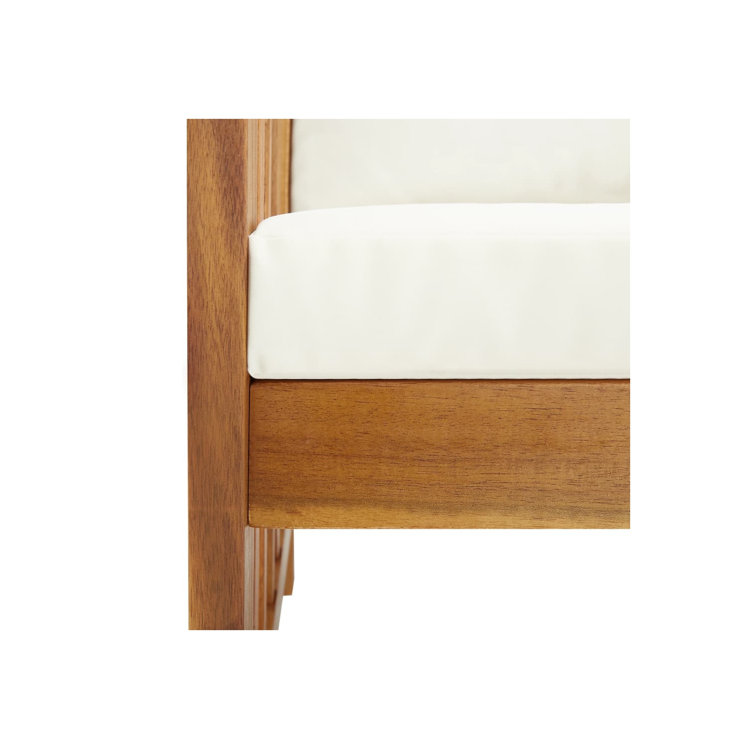 vidaXL Patio Bench with Cushions 46.9" Solid Acacia Wood