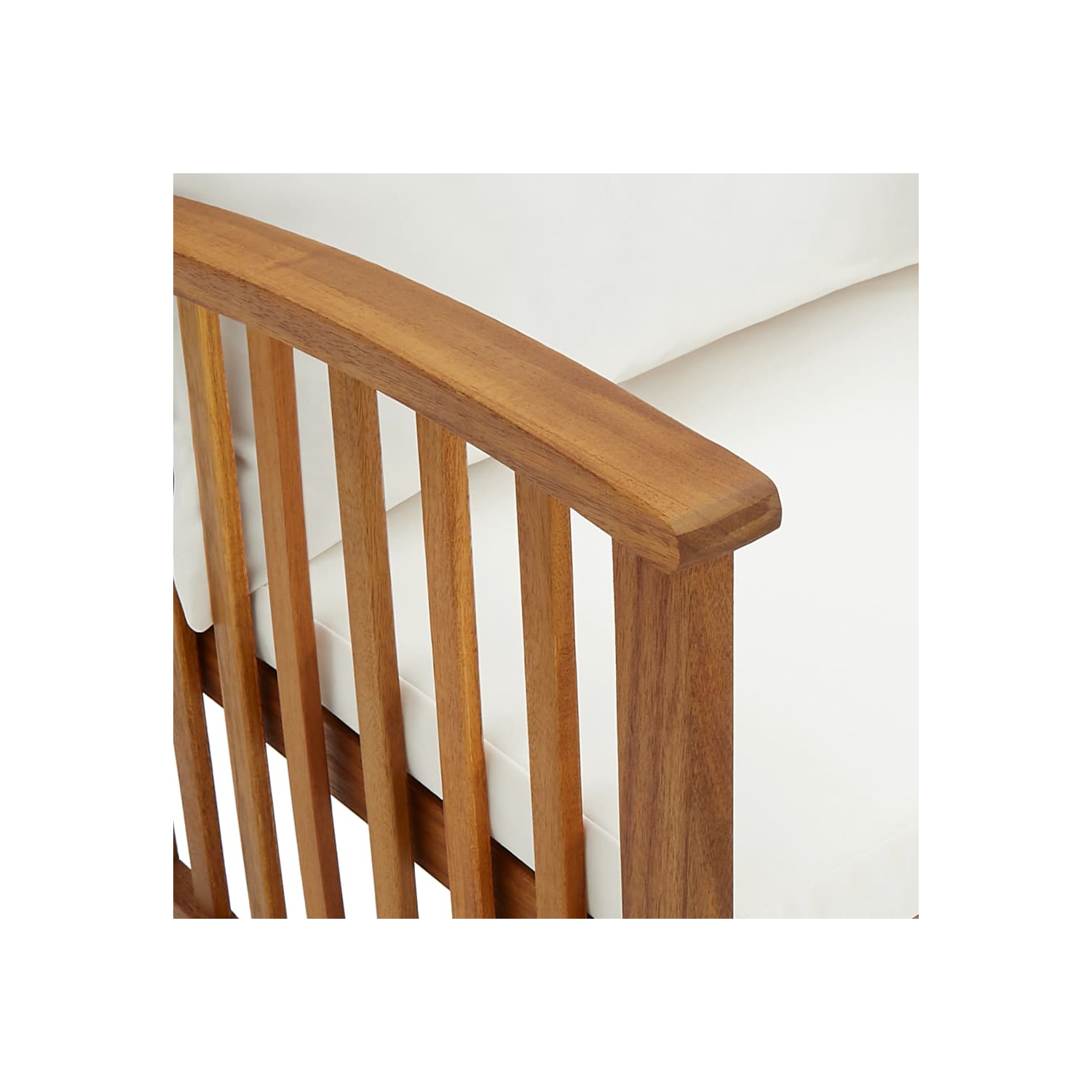 vidaXL Patio Bench with Cushions 46.9" Solid Acacia Wood