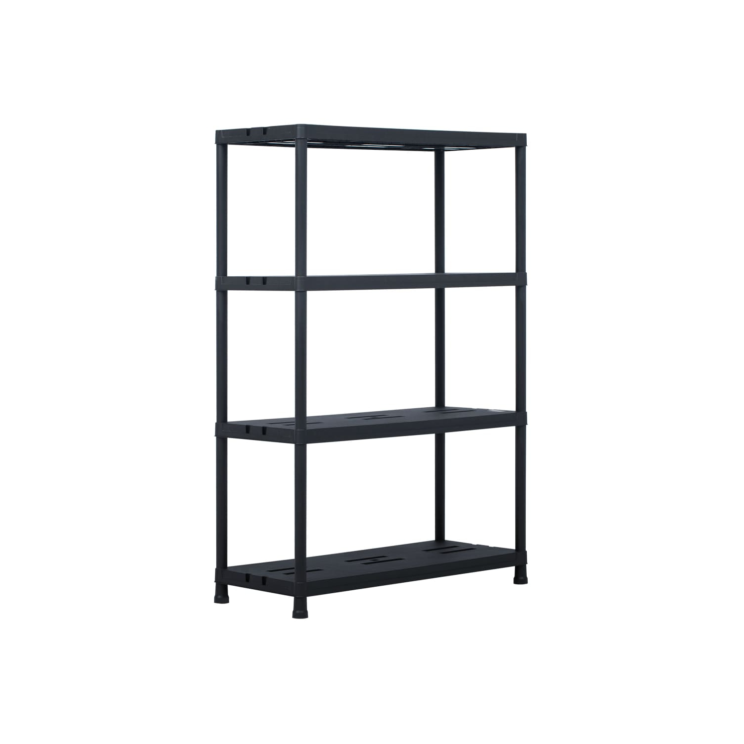 Étagère de rangement ViddaXL en plastique noir, 485 lb 35.4 x 15,7 x 54,3 po