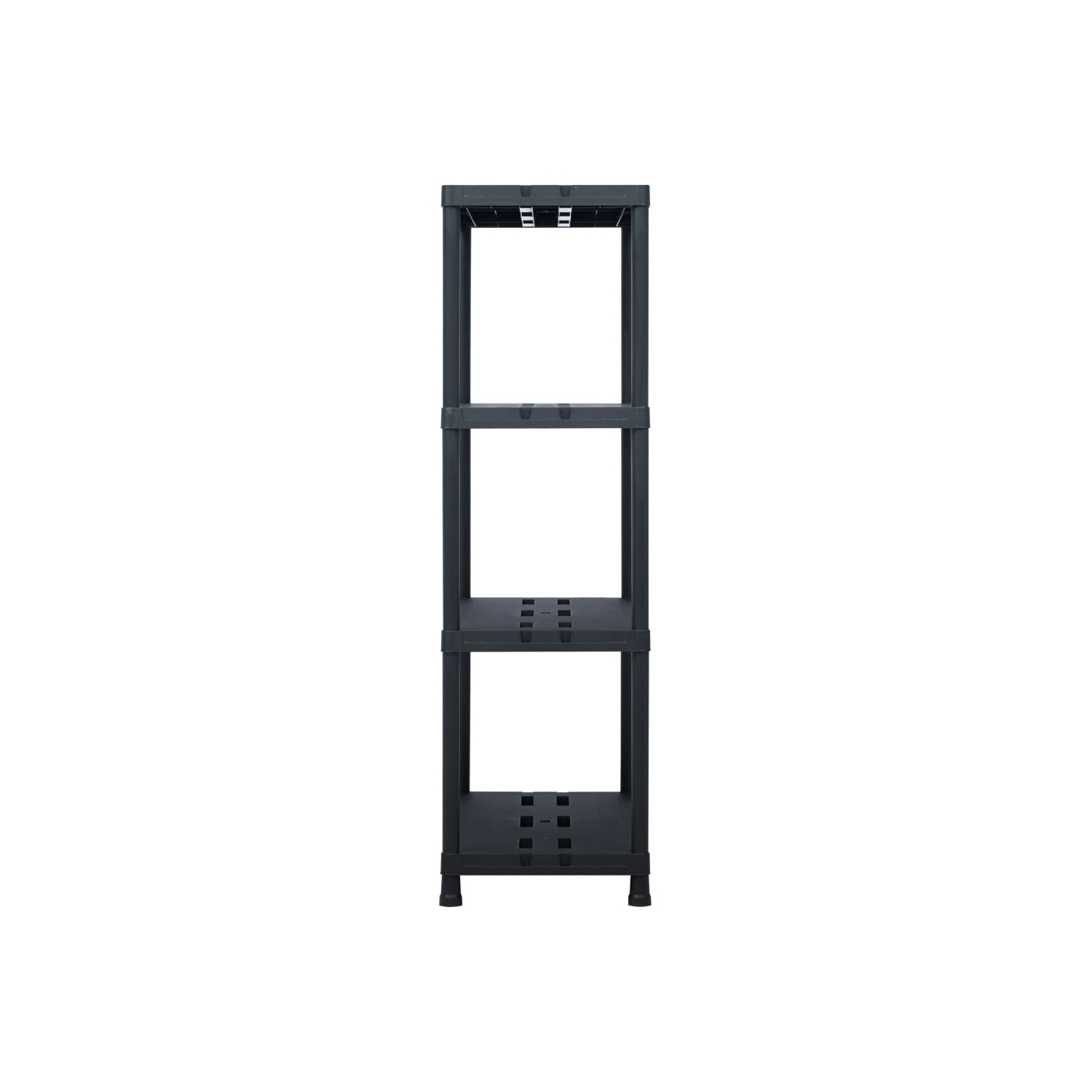 Étagère de rangement ViddaXL en plastique noir, 485 lb 35.4 x 15,7 x 54,3 po