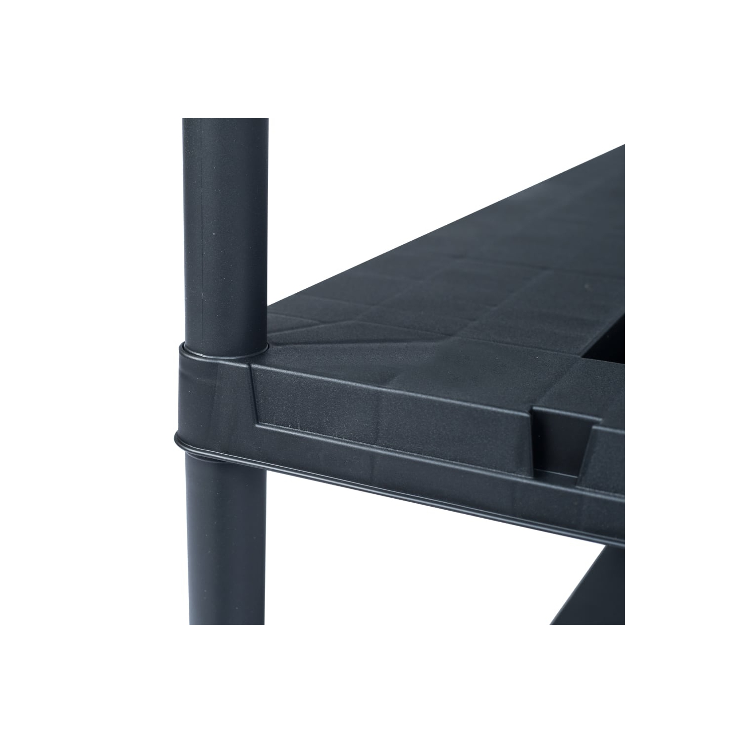 Étagère de rangement ViddaXL en plastique noir, 485 lb 35.4 x 15,7 x 54,3 po