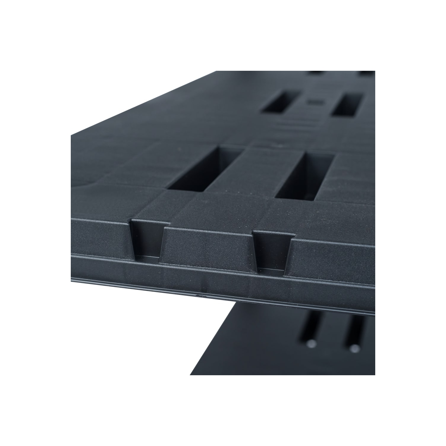 Étagère de rangement ViddaXL en plastique noir, 485 lb 35.4 x 15,7 x 54,3 po