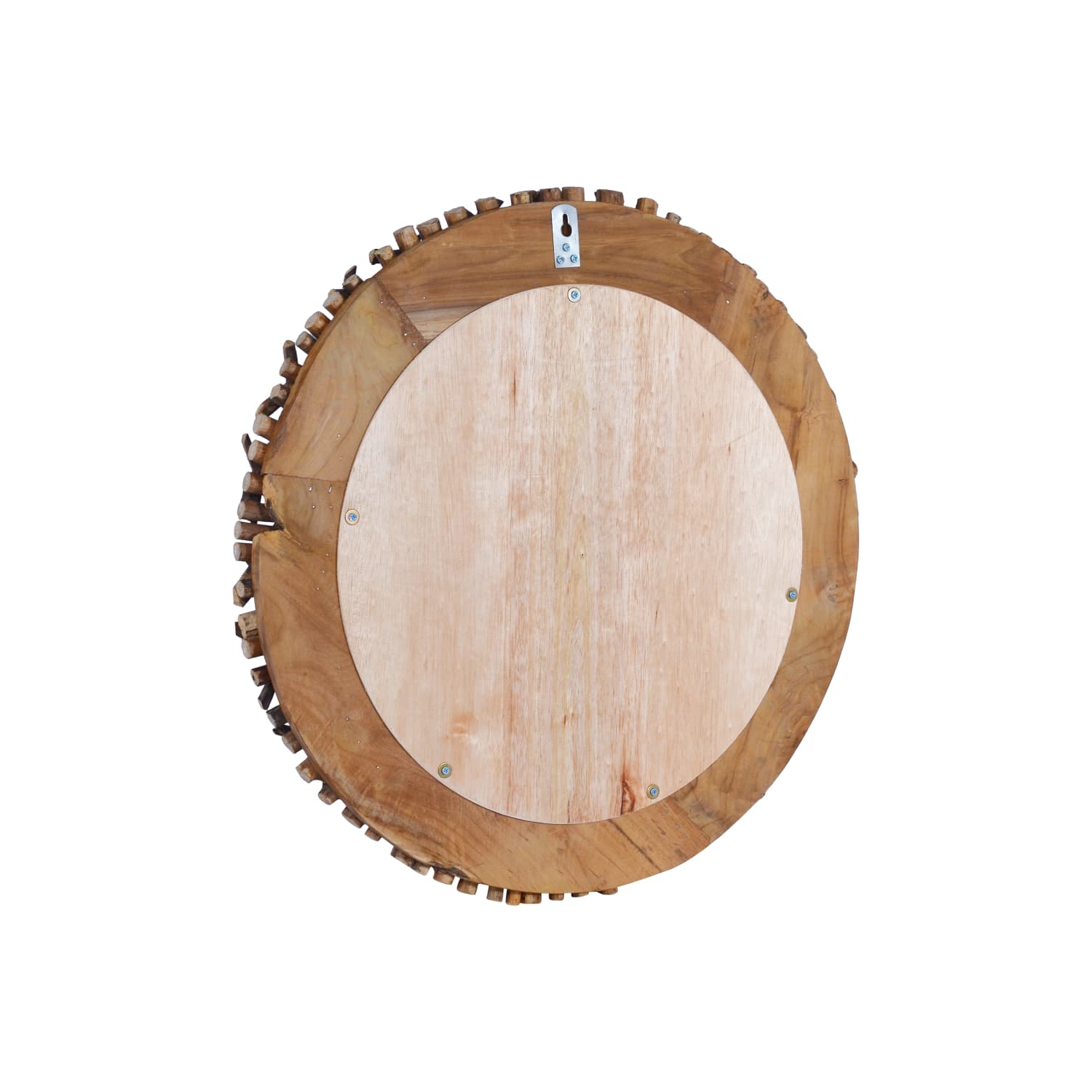 vidaXL Wall Mirror 23.6" Teak Round