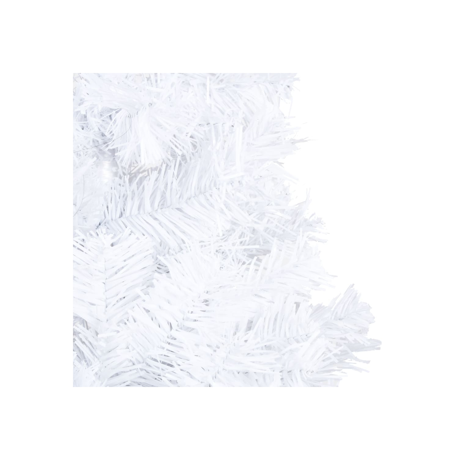 vidaXL Artificial Christmas Tree with Thick Branches White 70.9" PVC