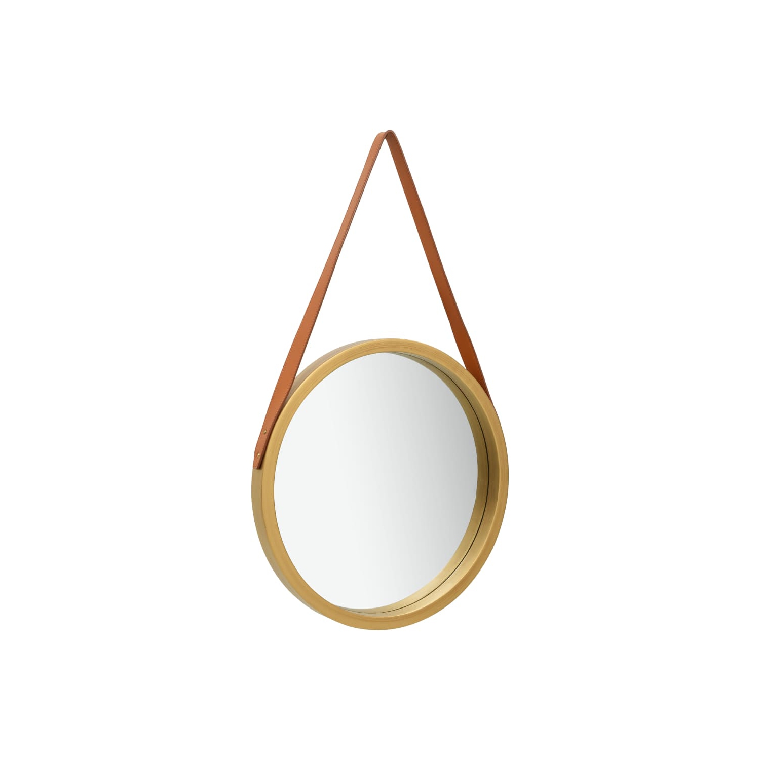 vidaXL Wall Mirror with Strap 15.7" Gold