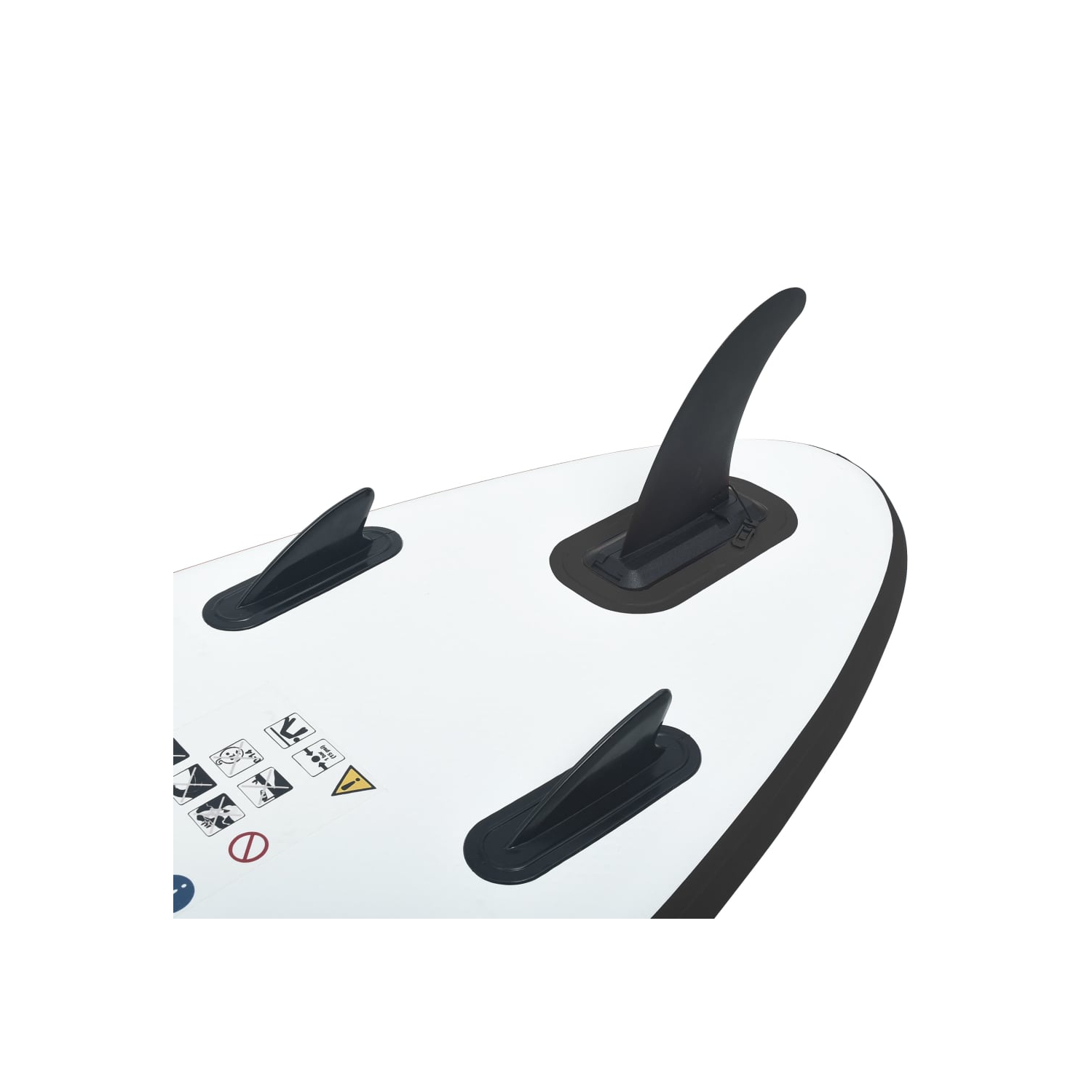 vidaXL Inflatable Stand Up Paddle Board Set Black and White