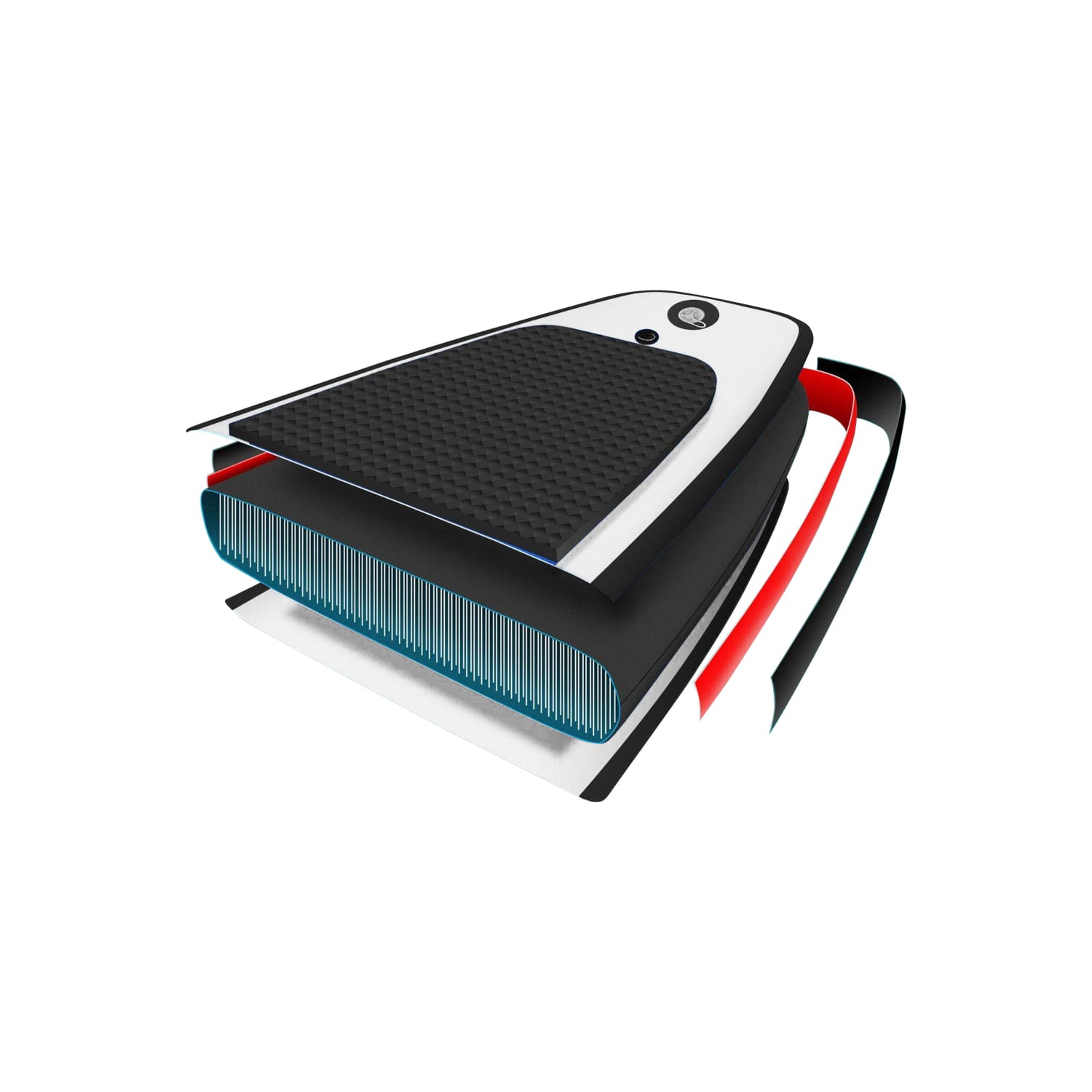 vidaXL Inflatable Stand Up Paddle Board Set Black and White