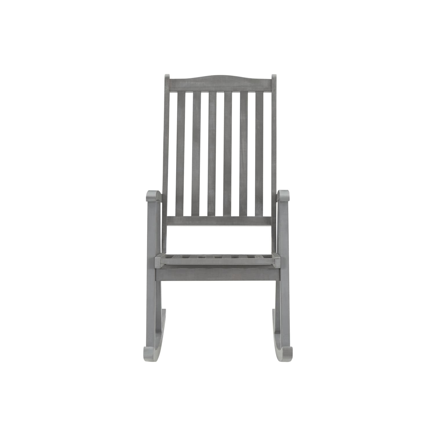 vidaXL Rocking Chair with Cushions Gray Solid Acacia Wood