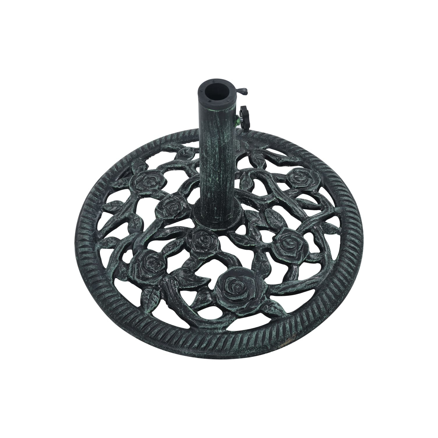 Socle de parasol VidaXL vert, 19.8 lb, 15.7 po, fonte