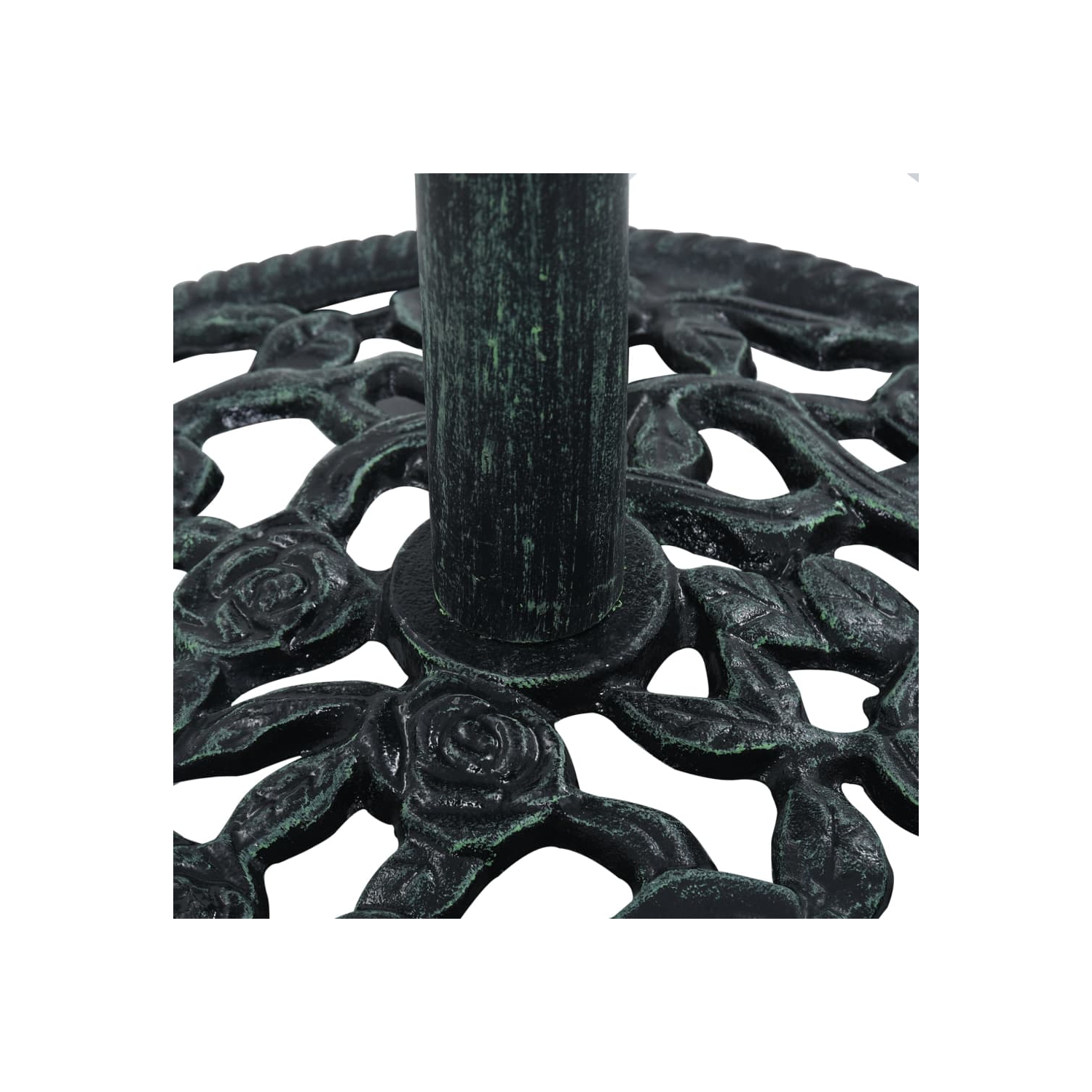 Socle de parasol VidaXL vert, 19.8 lb, 15.7 po, fonte