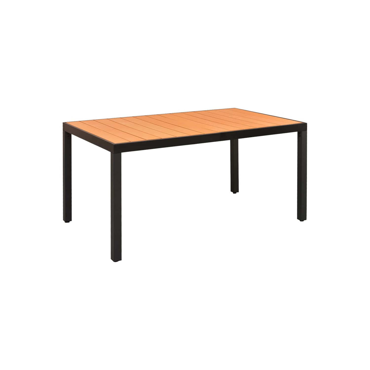 vidaXL 7 Piece Patio Dining Set Aluminum Black