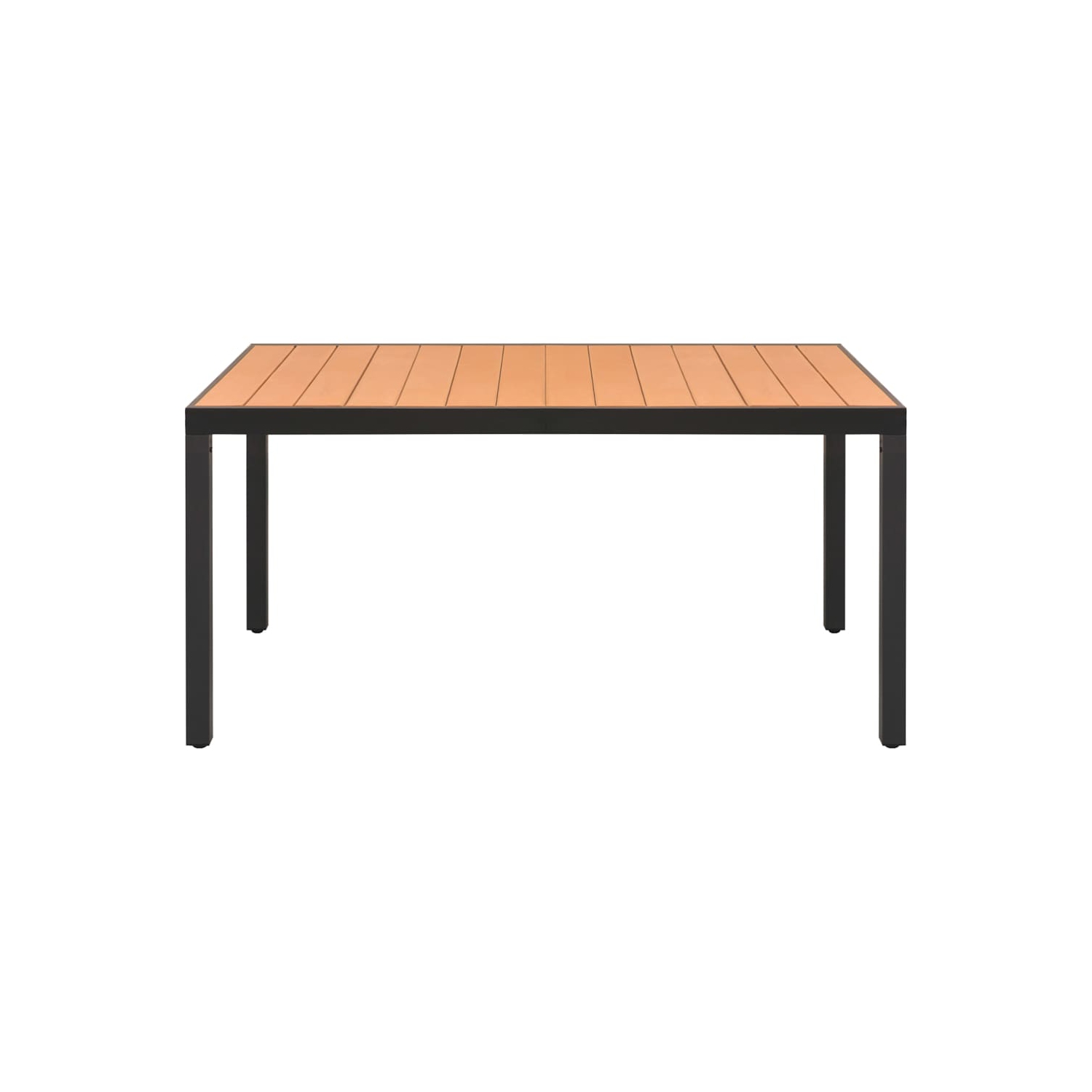 vidaXL 7 Piece Patio Dining Set Aluminum Black