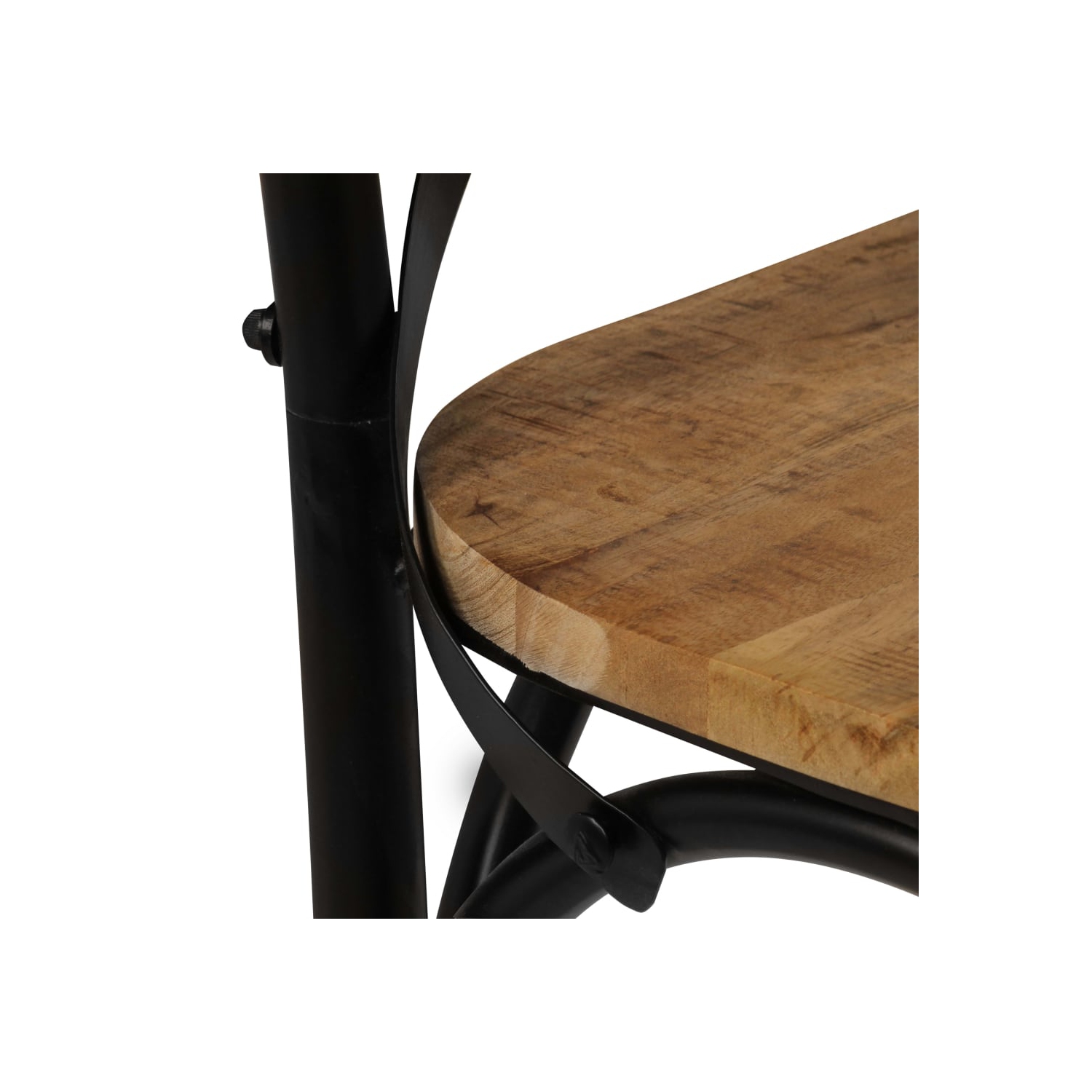 vidaXL Cross Chairs 2 pcs Black Solid Mango Wood