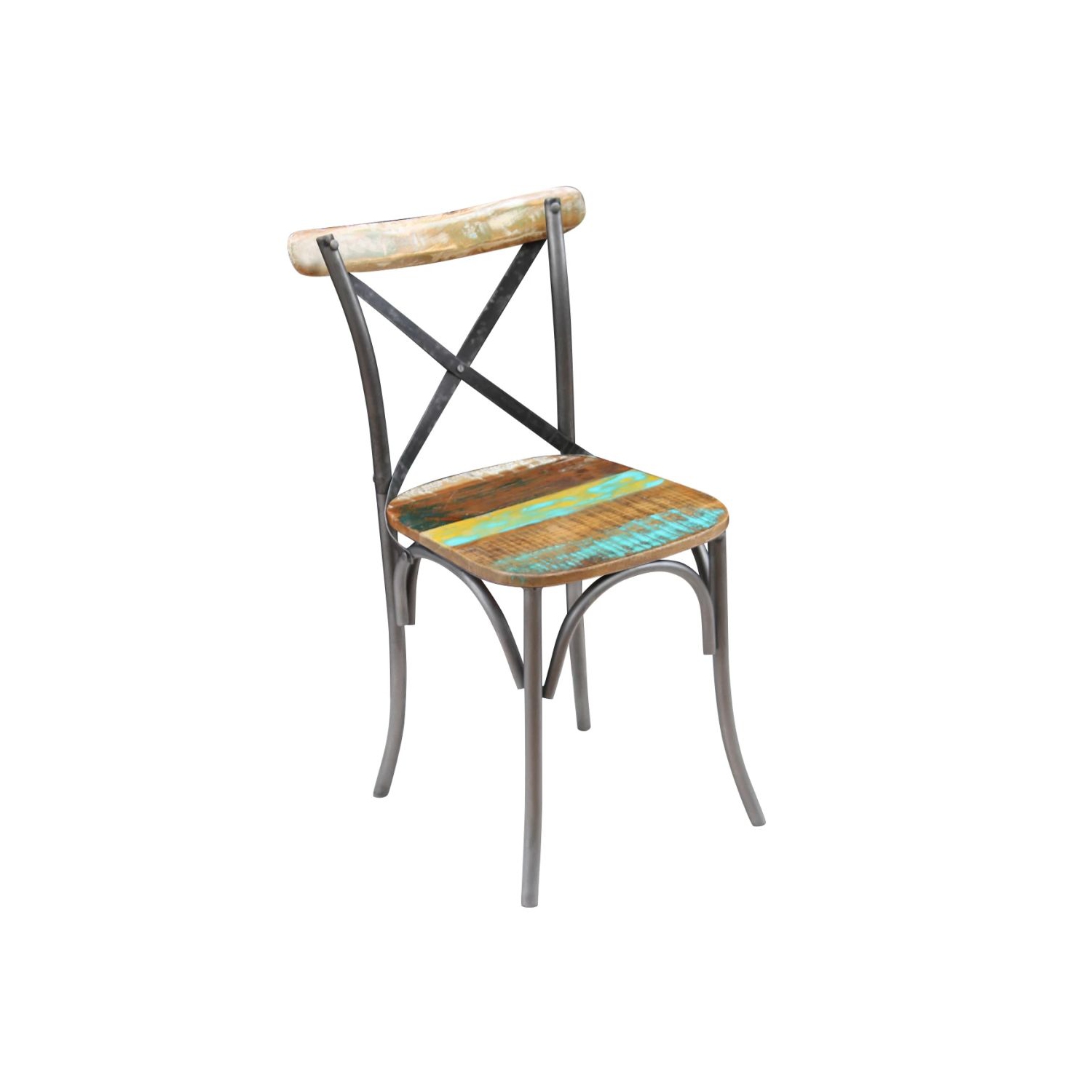 vidaXL Dining Chairs 2 pcs Solid Reclaimed Wood