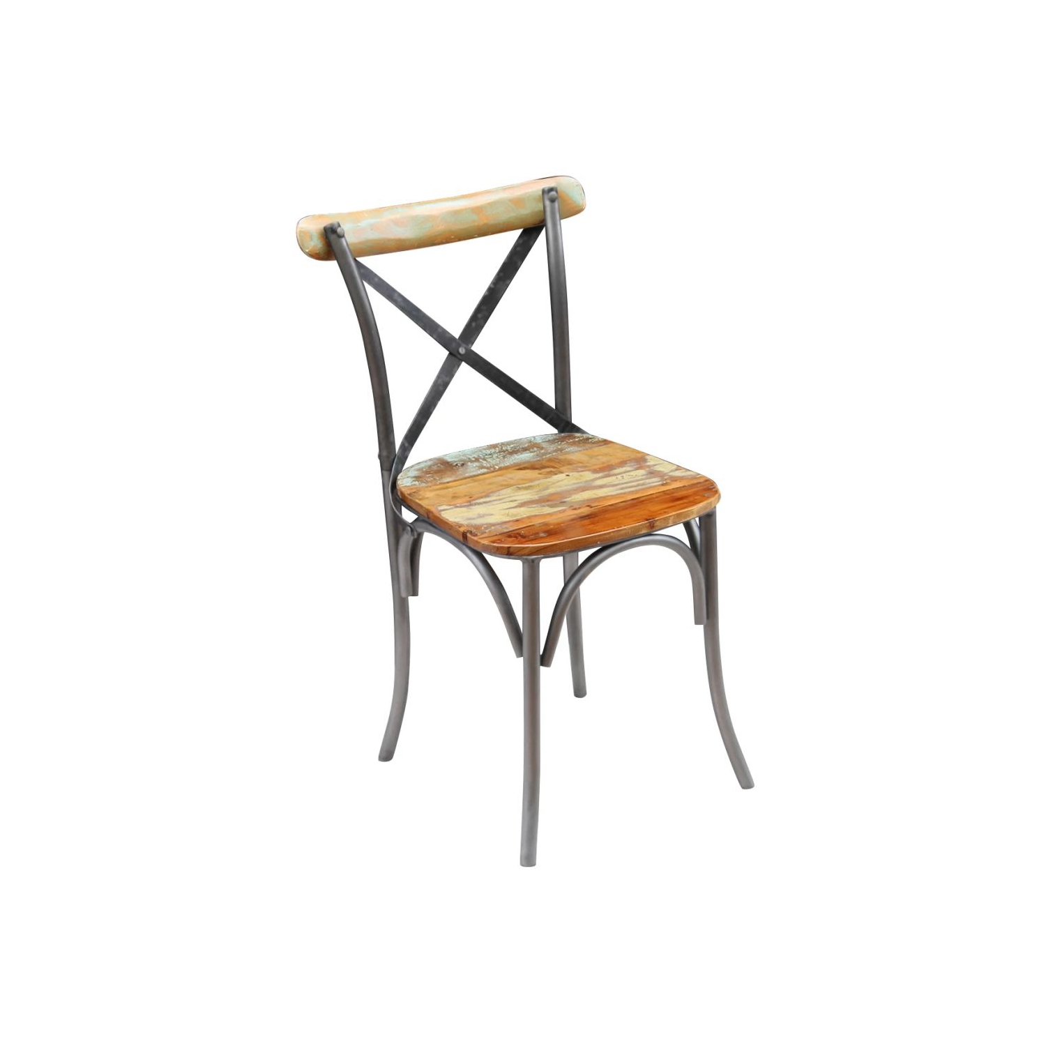 vidaXL Dining Chairs 2 pcs Solid Reclaimed Wood