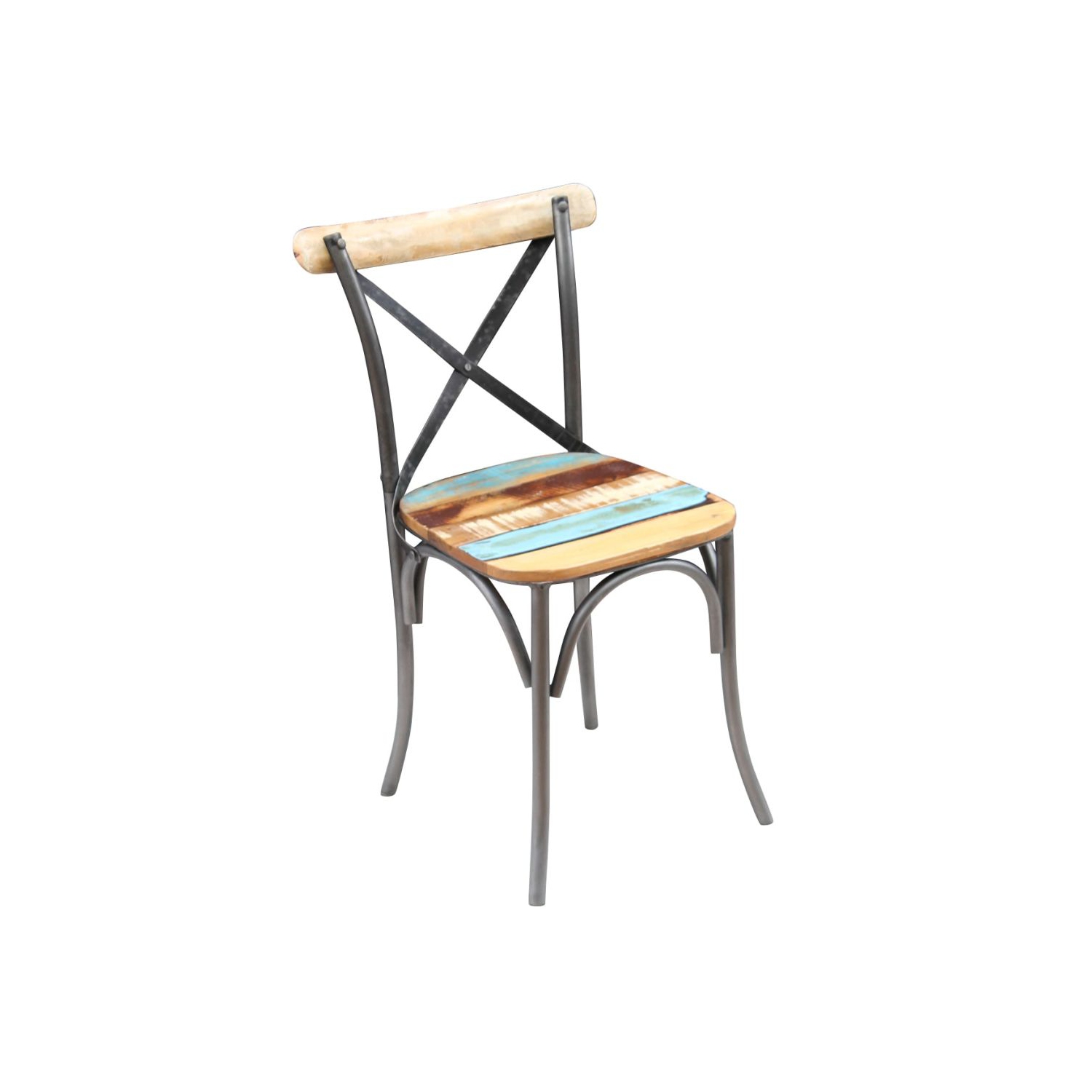 vidaXL Dining Chairs 2 pcs Solid Reclaimed Wood