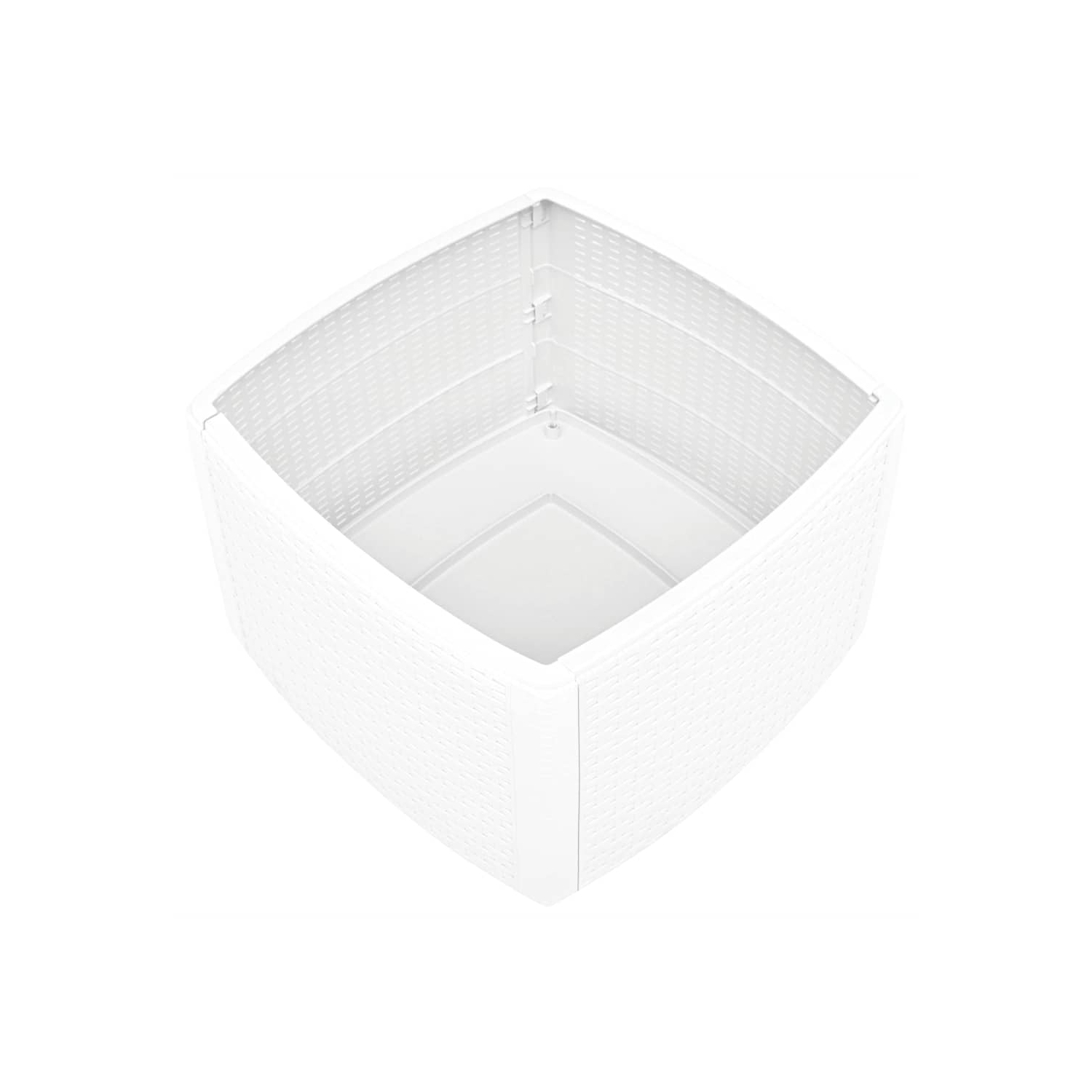 Table d’appoint en plastique blanc de 21,3 x x21,3 x x14,4 po de vidaXL