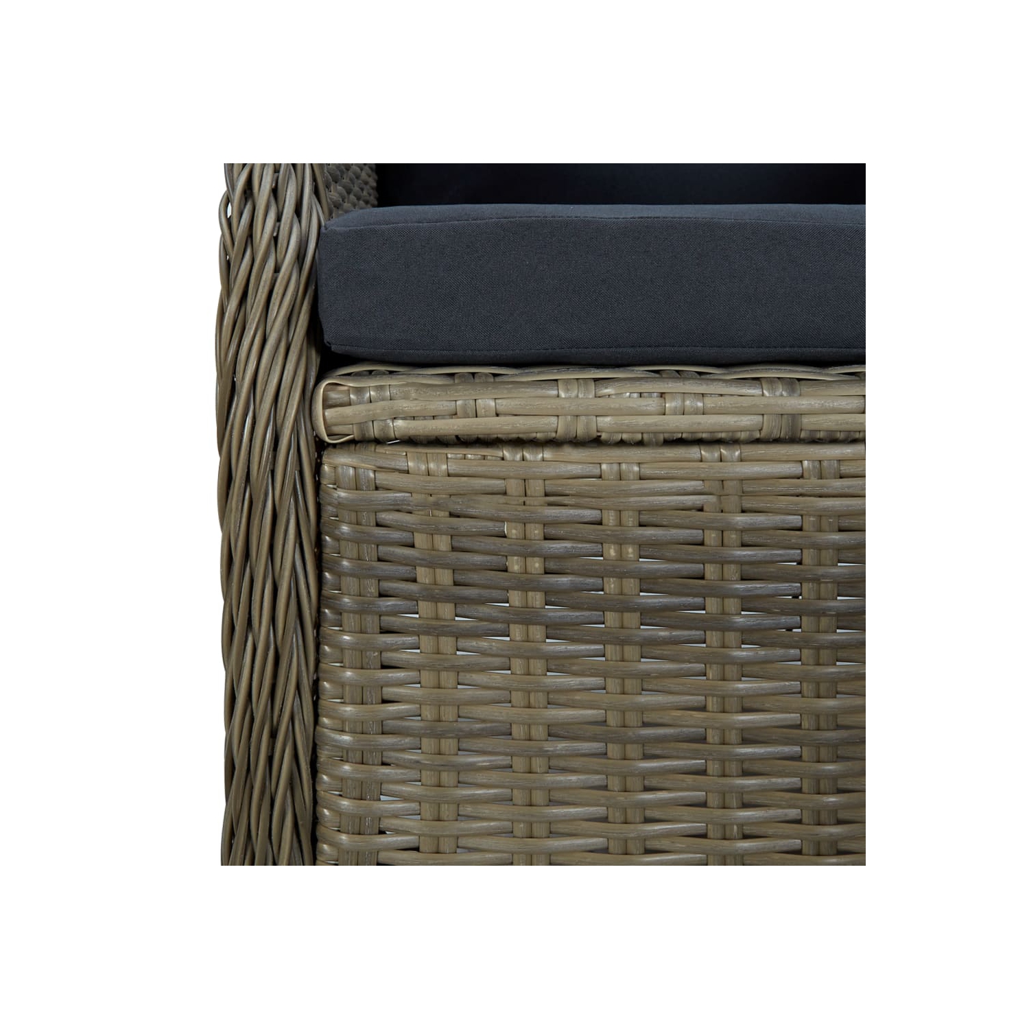 vidaXL 9 Piece Patio Dining Set with Cushions Poly Rattan Brown