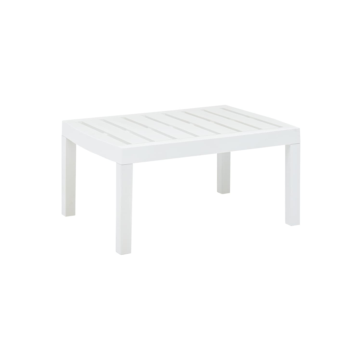 vidaXL Patio Table White 30.7"x21.7"x15" Plastic