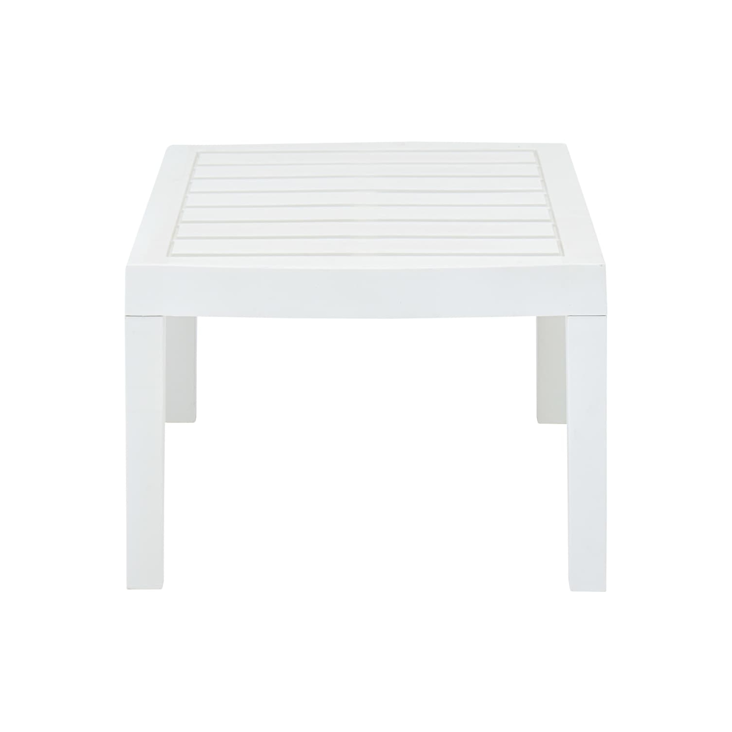 vidaXL Patio Table White 30.7"x21.7"x15" Plastic