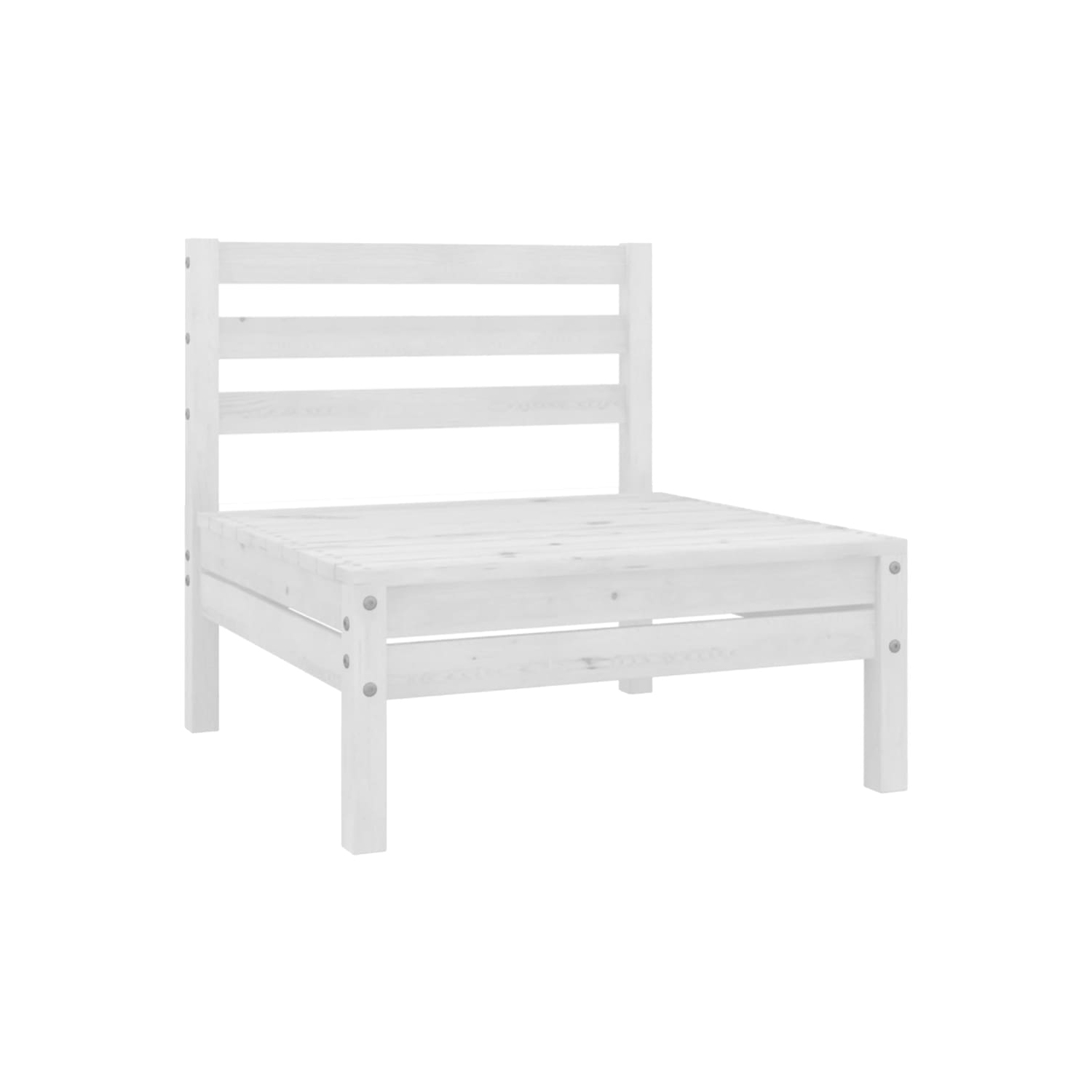 vidaXL 8 Piece Patio Lounge Set Solid Pinewood White