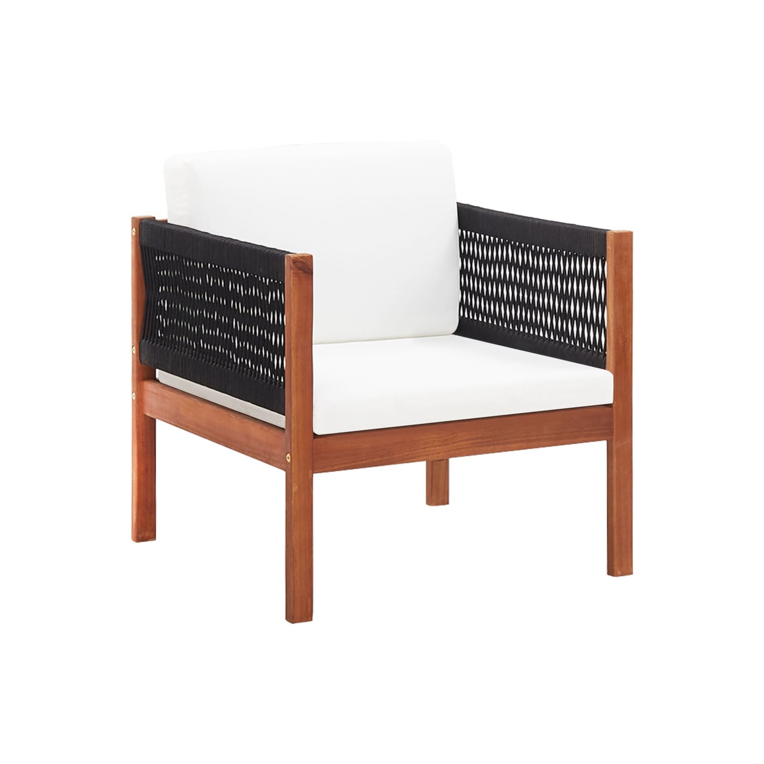 vidaXL Patio Chair with cushion Solid Acacia Wood