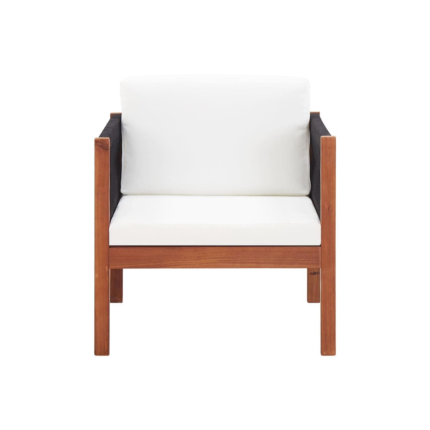 vidaXL Patio Chair with cushion Solid Acacia Wood
