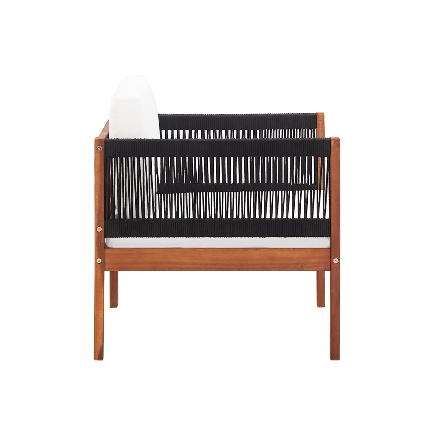 vidaXL Patio Chair with cushion Solid Acacia Wood