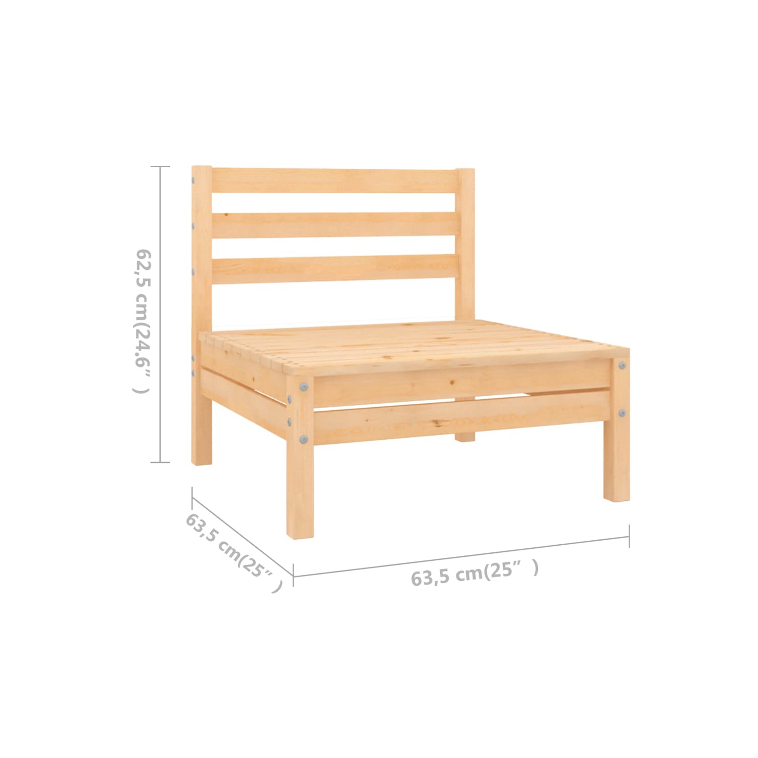 vidaXL 4 Piece Patio Lounge Set Solid Pinewood