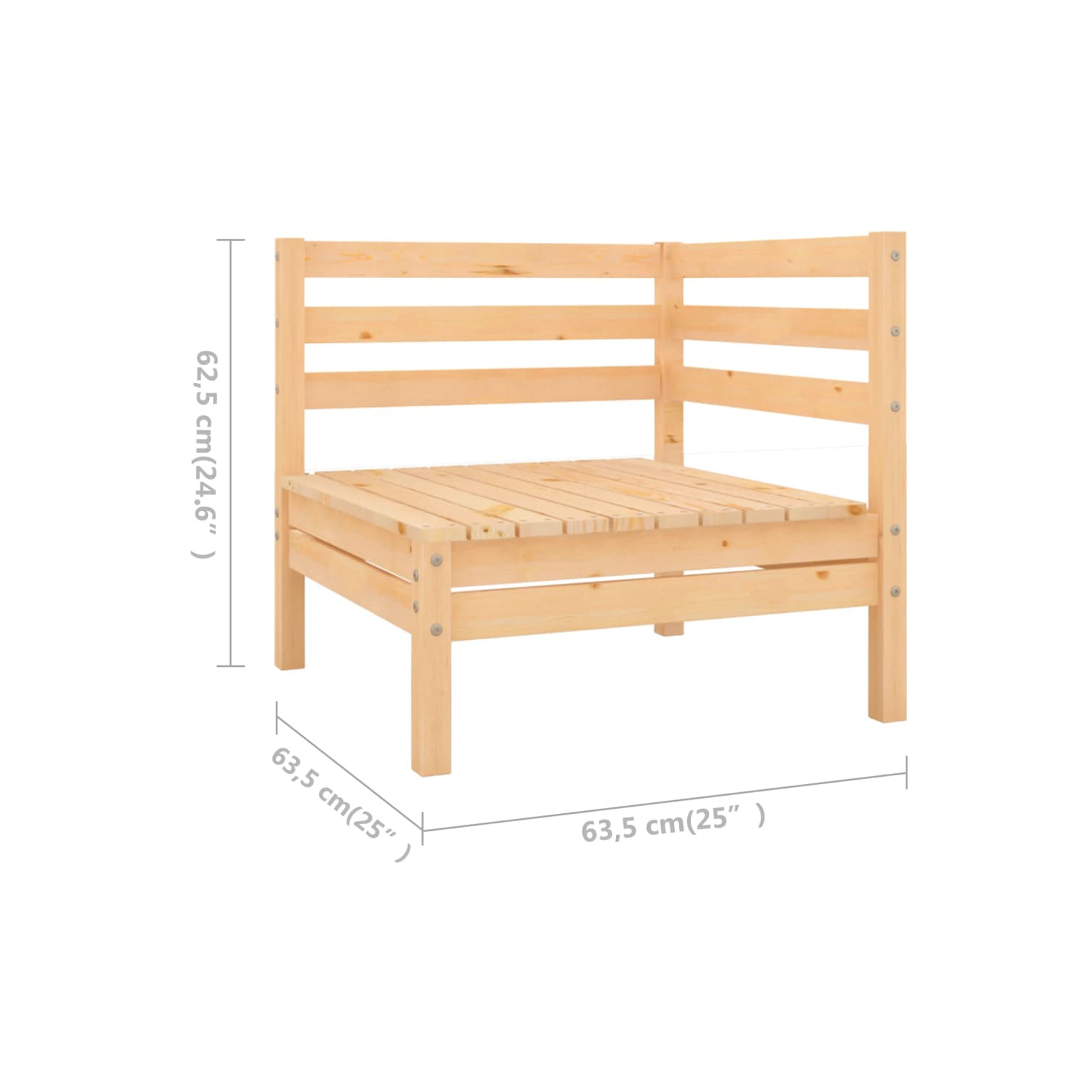 vidaXL 4 Piece Patio Lounge Set Solid Pinewood