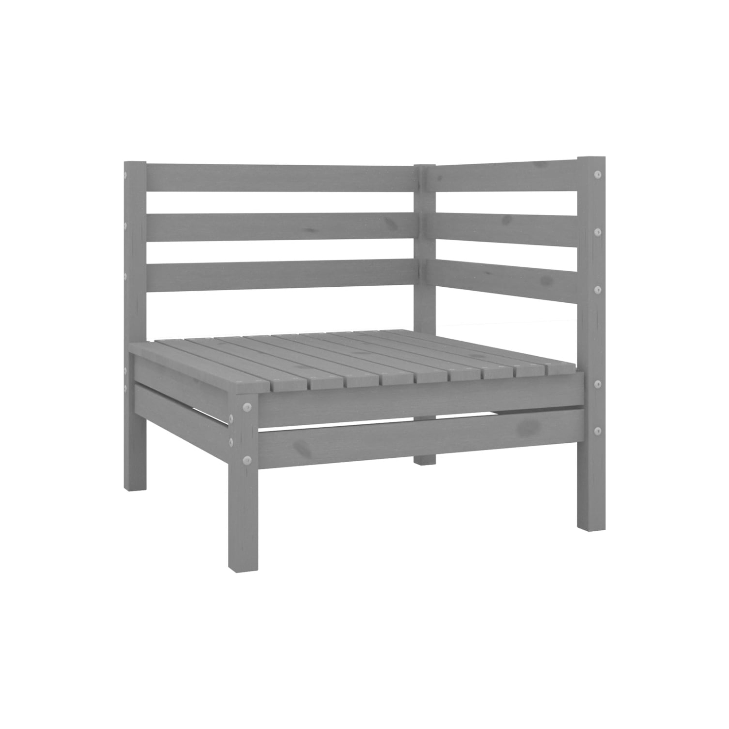 vidaXL 6 Piece Patio Lounge Set Solid Pinewood Gray