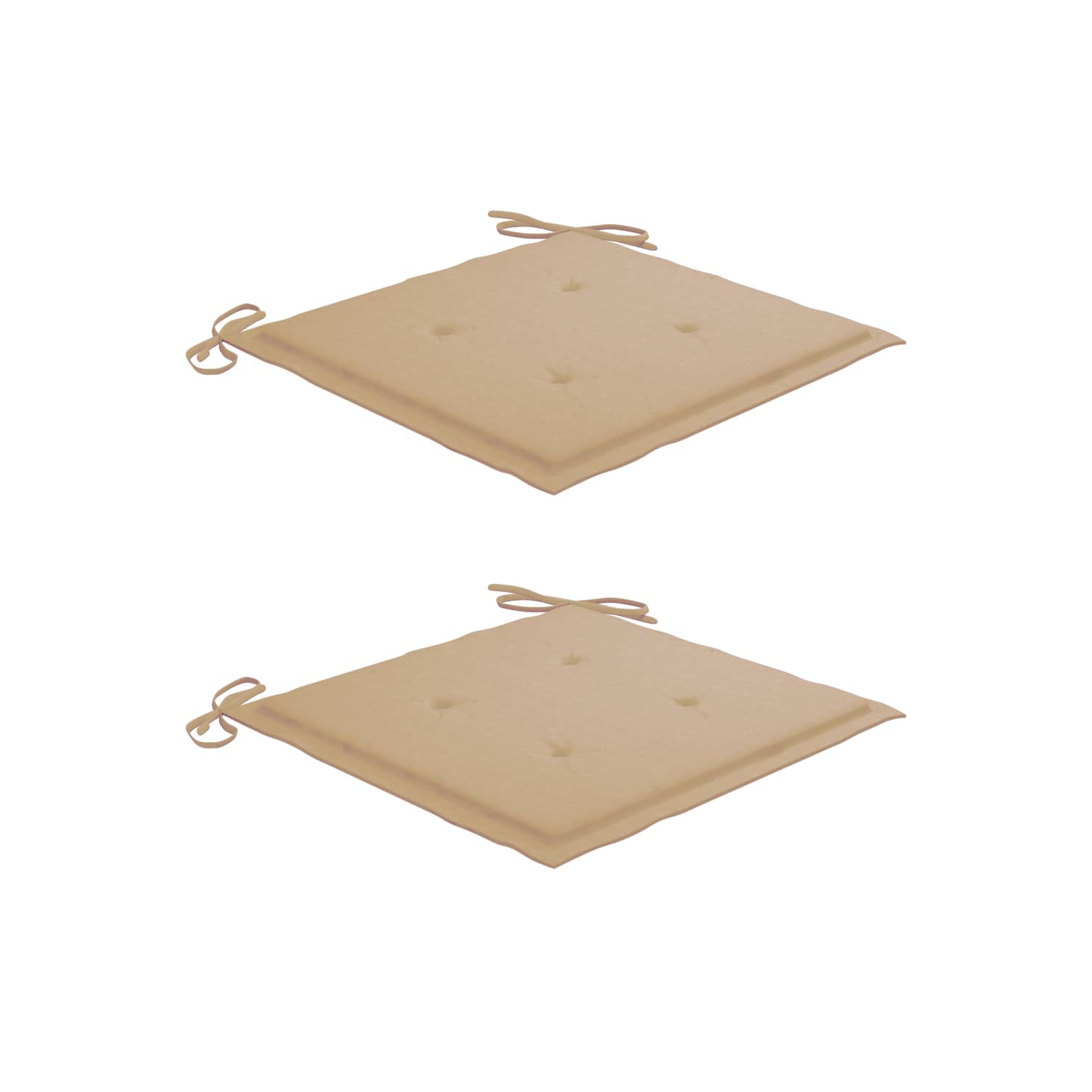 Chaises de patio VidaXL 2 pièces avec coussins en teck massif