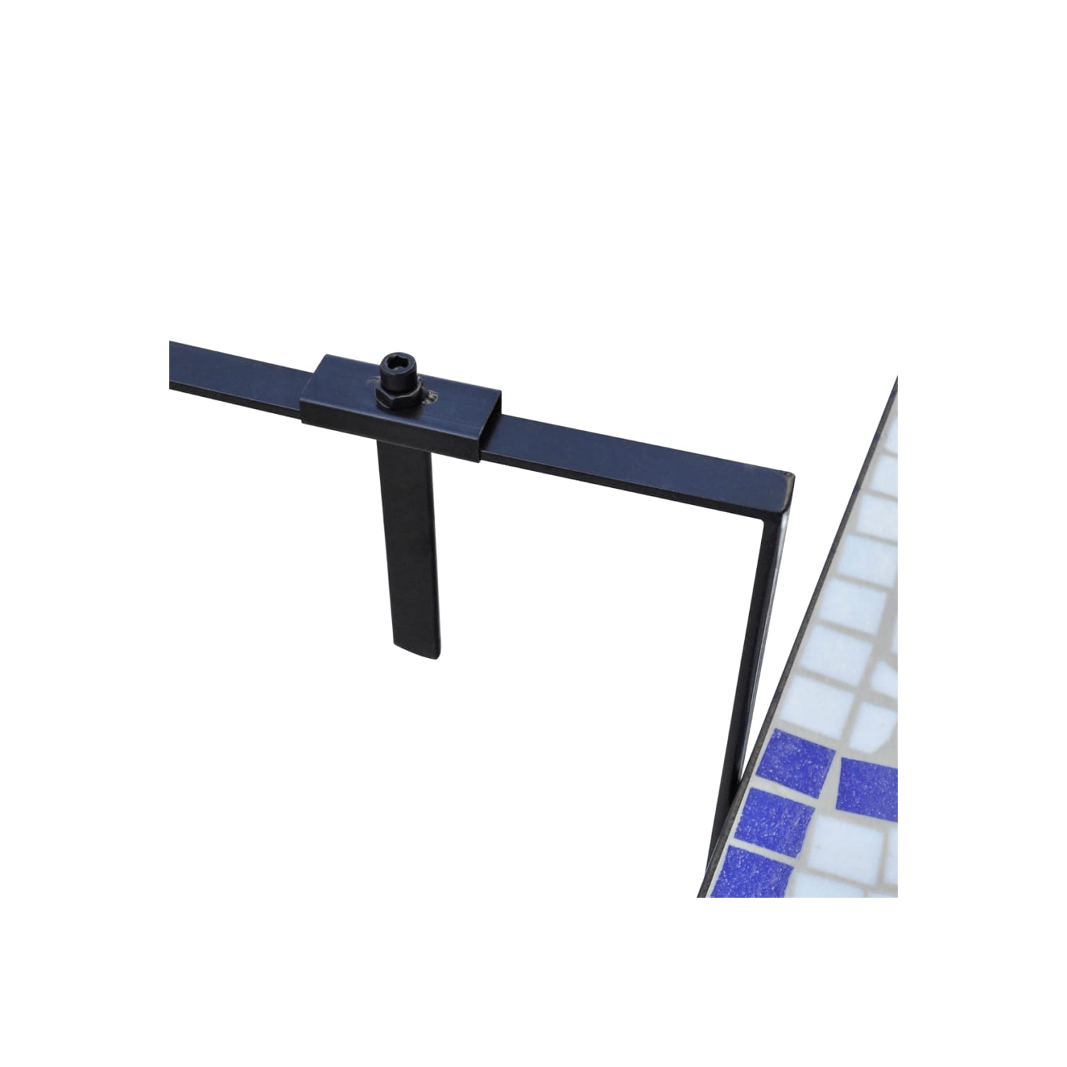 Table de balcon suspendue VidaXL bleu et blanc mosaïque