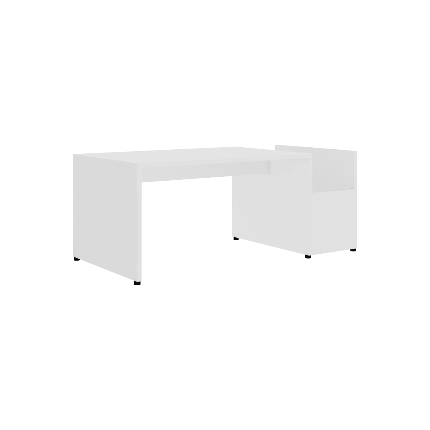 Table basse blanche vidaXL, 35.4 x 17,7 x 13,8 po, carton renforcé