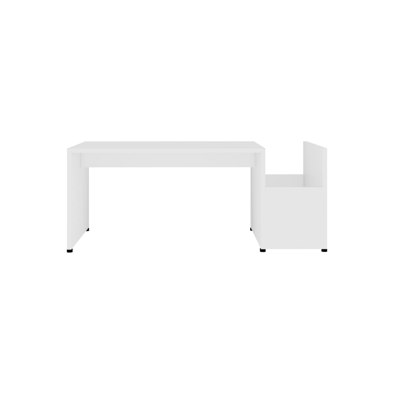 Table basse blanche vidaXL, 35.4 x 17,7 x 13,8 po, carton renforcé