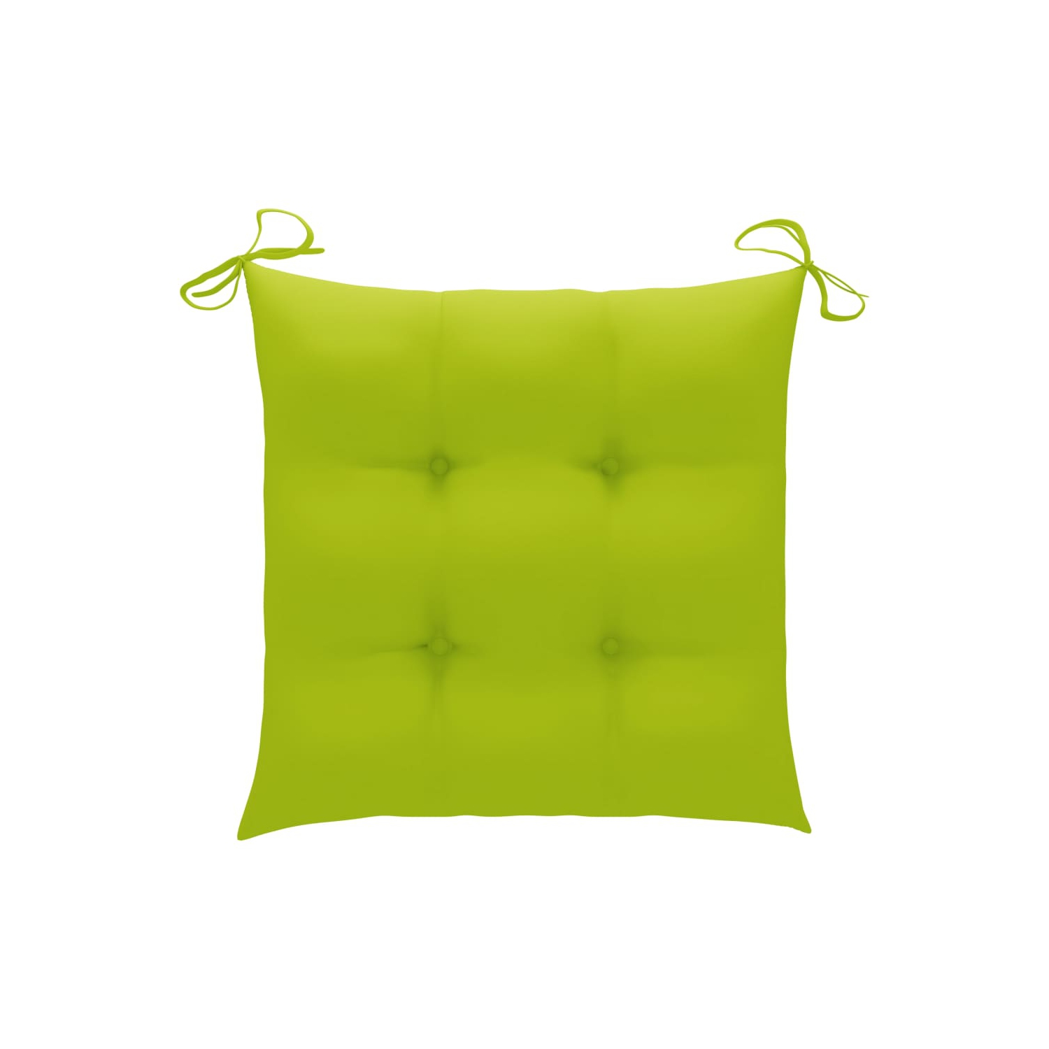 Chaise berçante VidaXL en teck massif avec coussin vert vif
