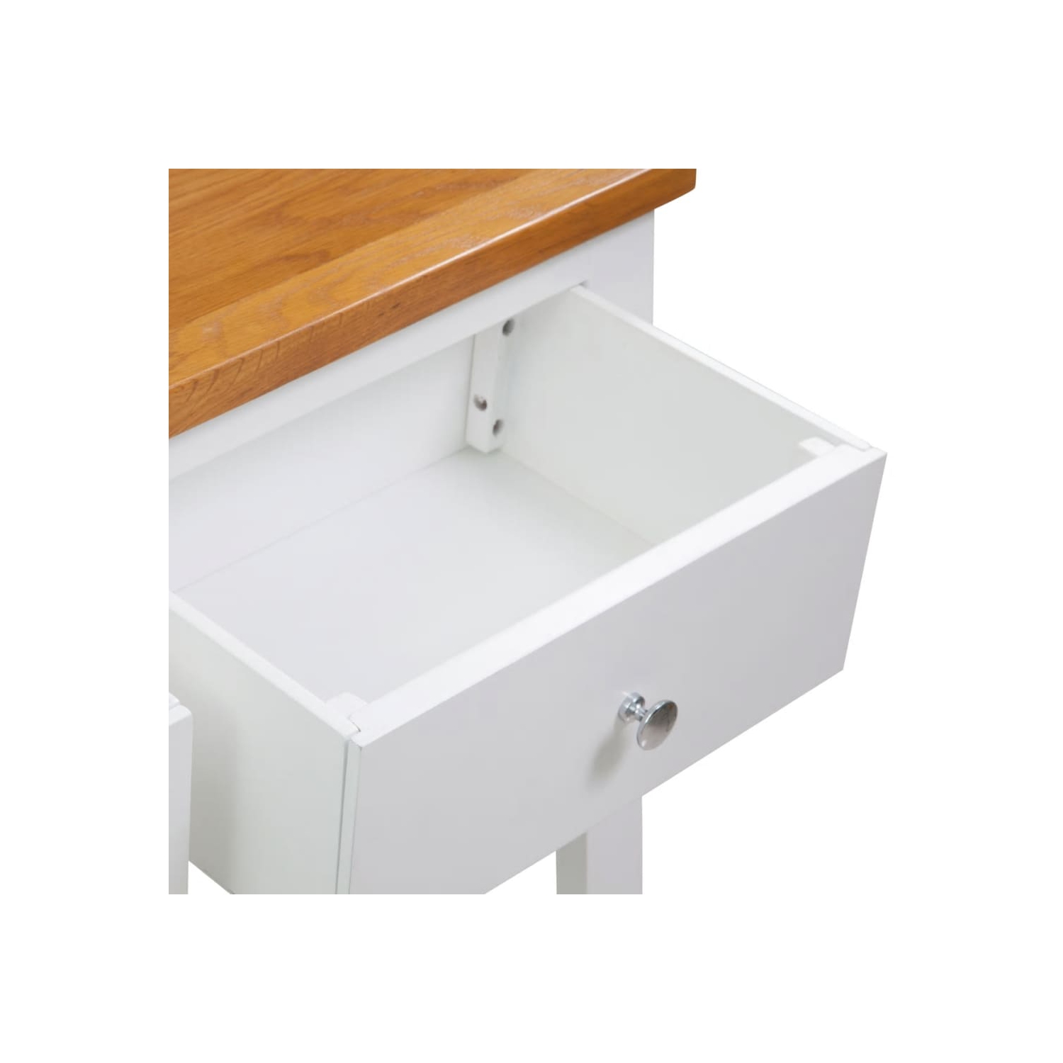 vidaXL Console Table 32.7"x11.8"x28.7"Solid Oak Wood