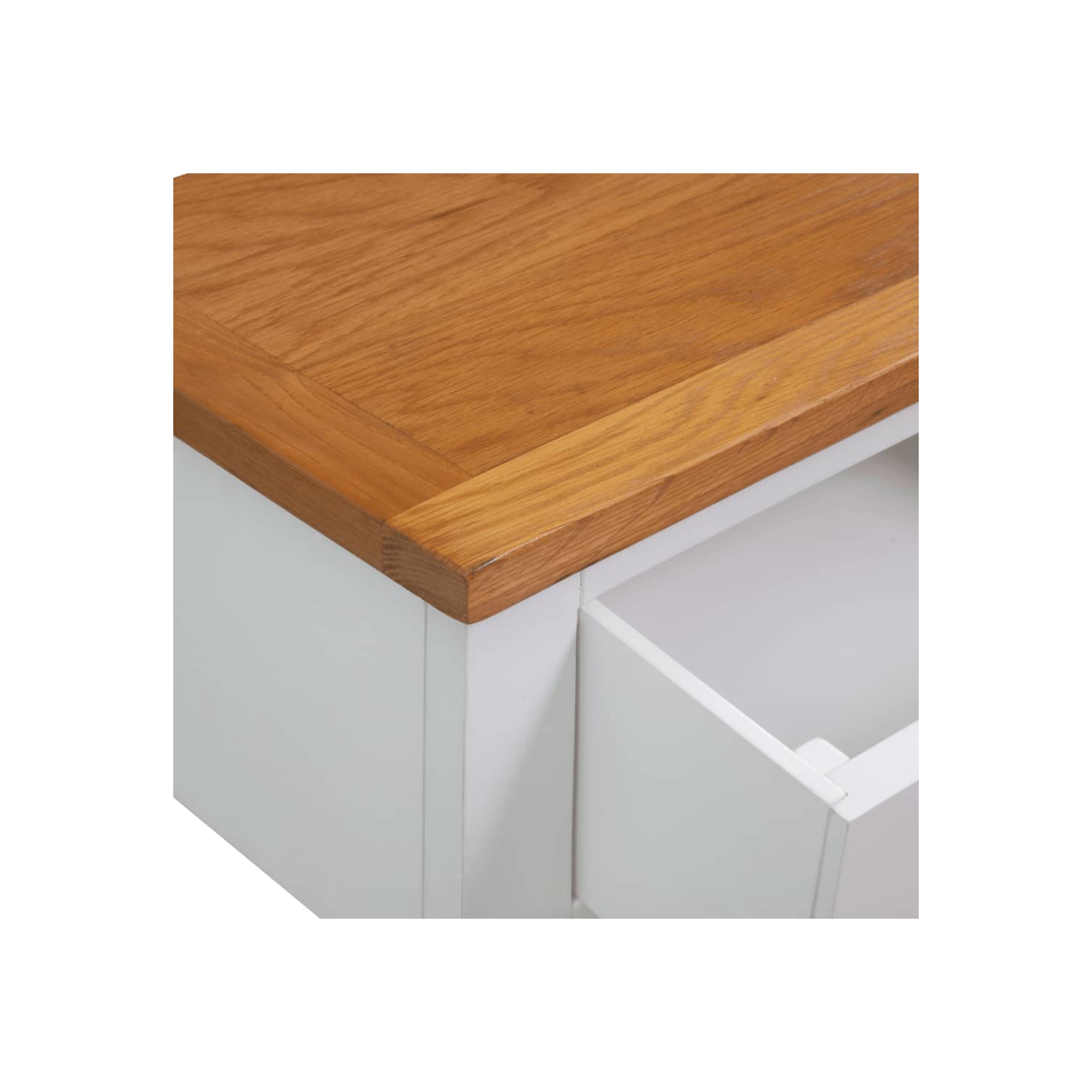 vidaXL Console Table 32.7"x11.8"x28.7"Solid Oak Wood