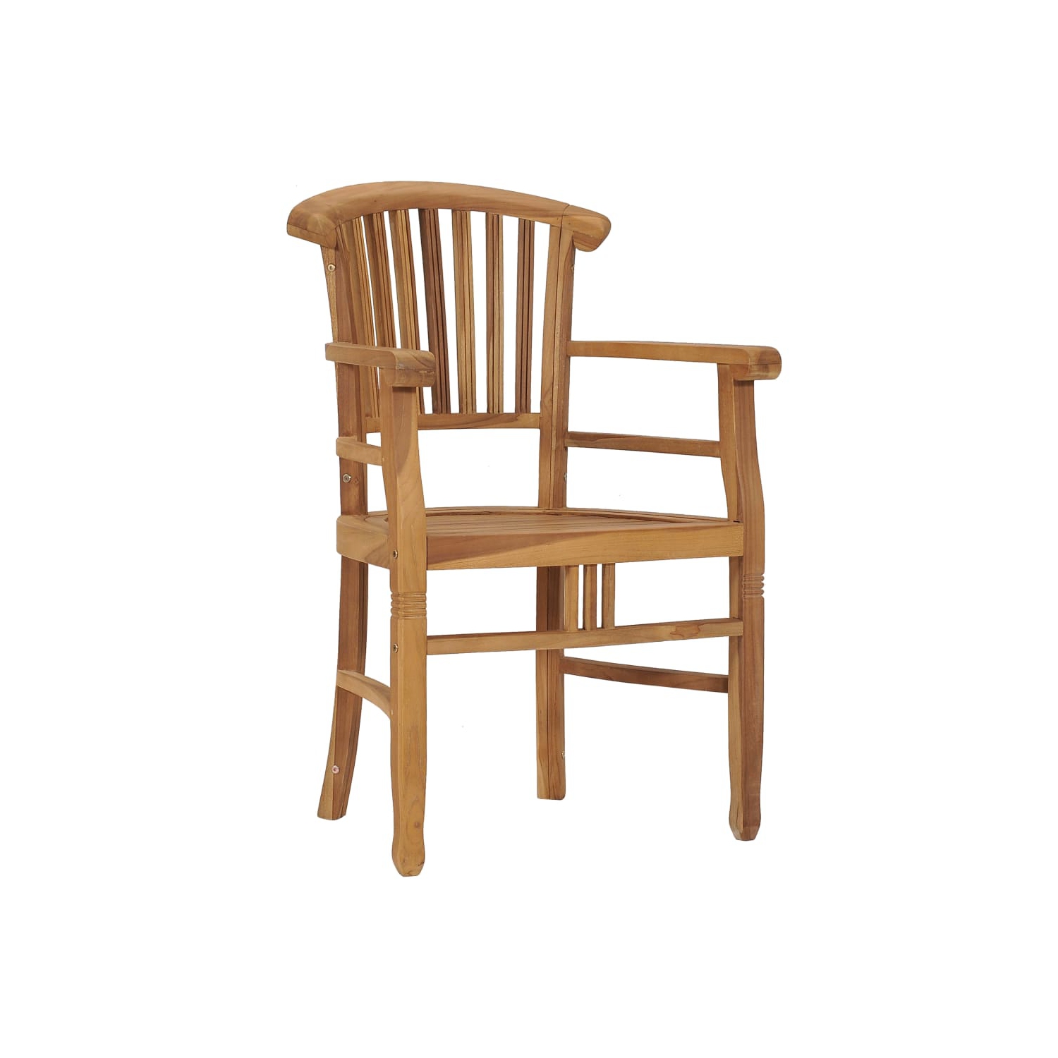 vidaXL Patio Chairs 2 pcs Solid Teak Wood