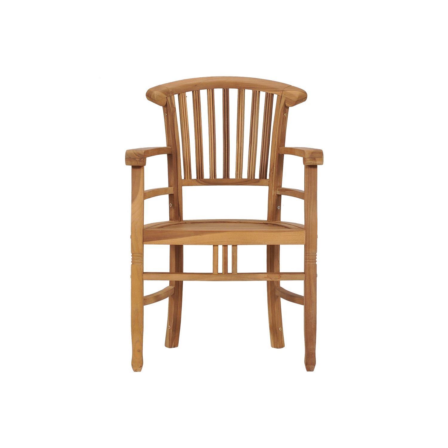 vidaXL Patio Chairs 2 pcs Solid Teak Wood