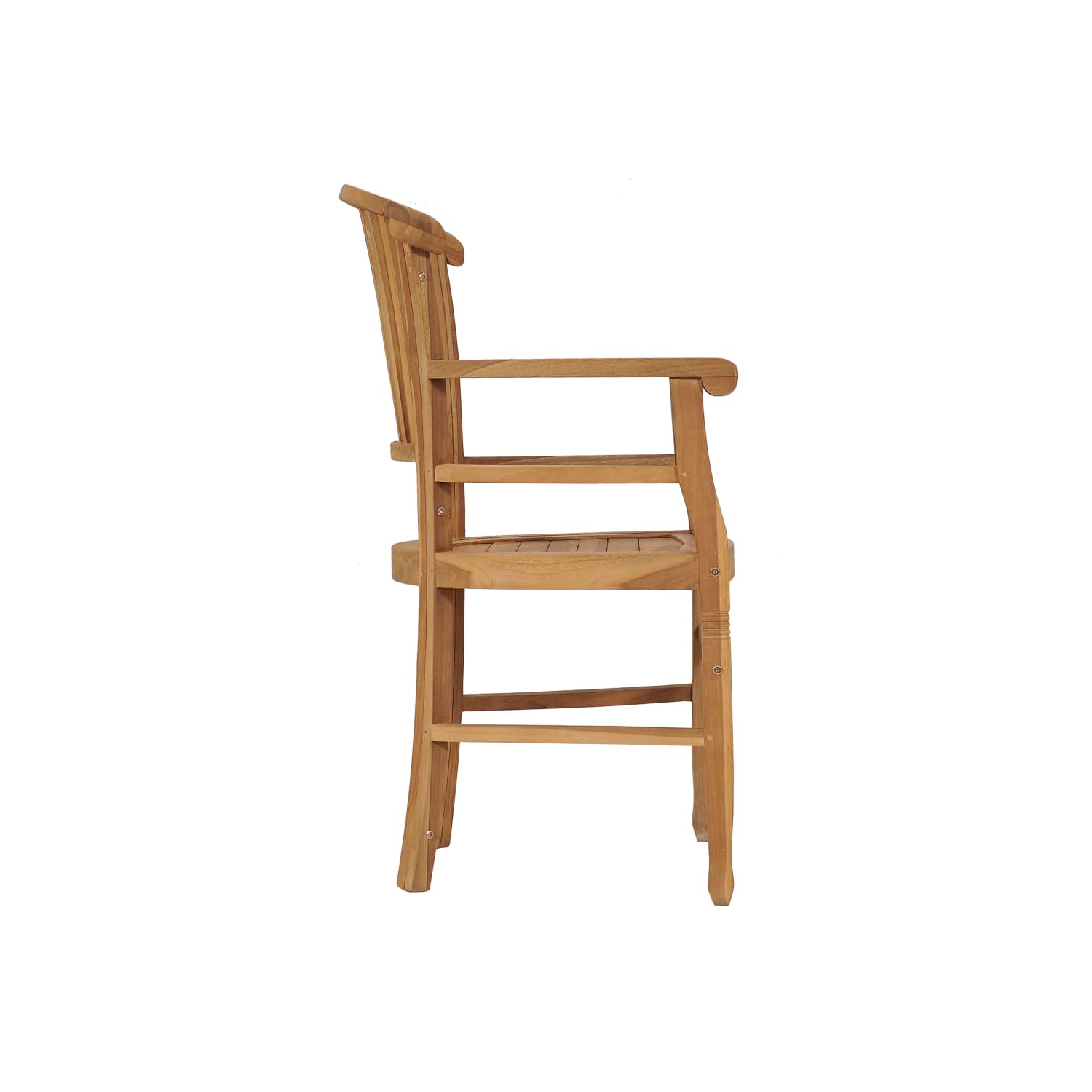 vidaXL Patio Chairs 2 pcs Solid Teak Wood