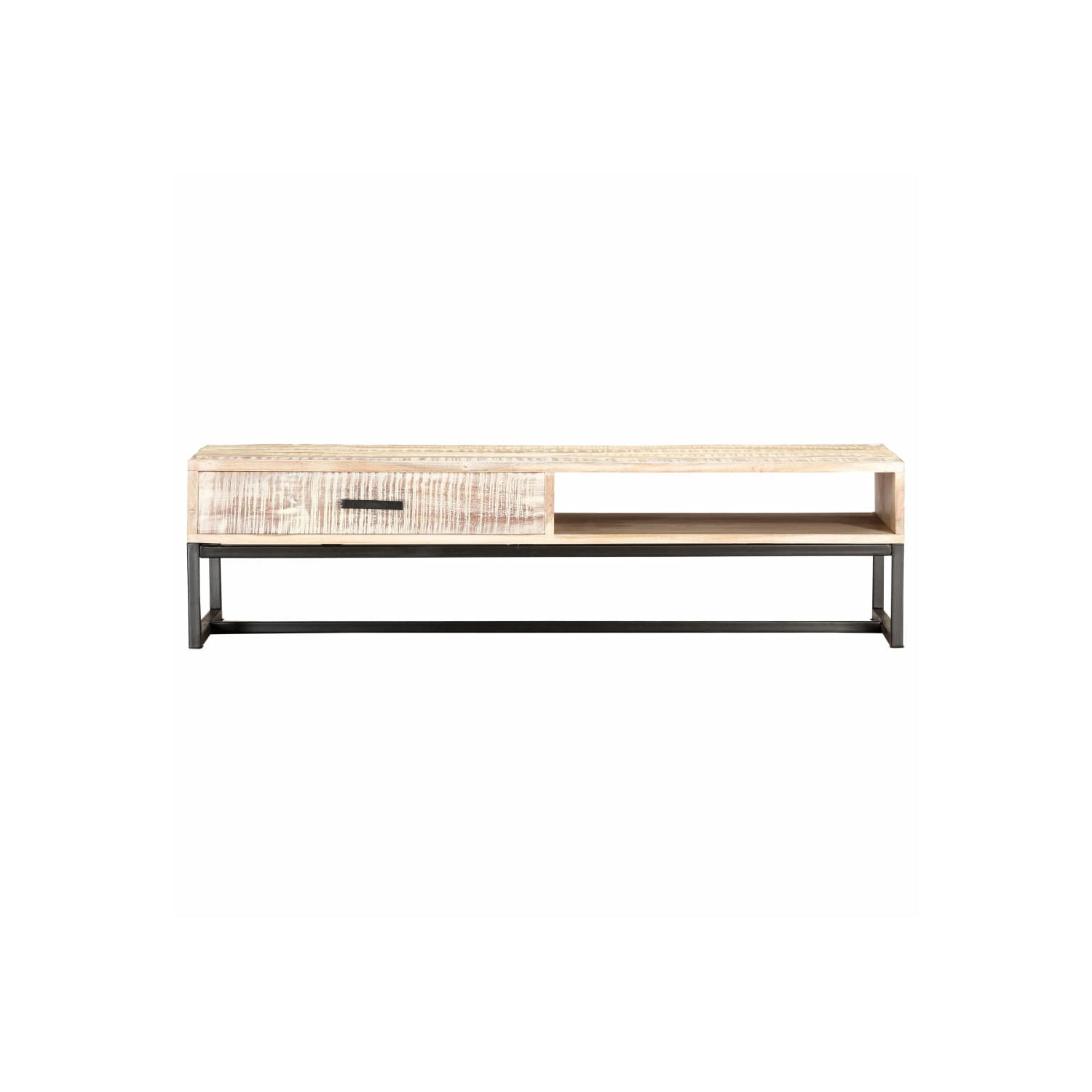 vidaXL Coffee Table White 46.1"x19.7"x11.8" Solid Acacia Wood
