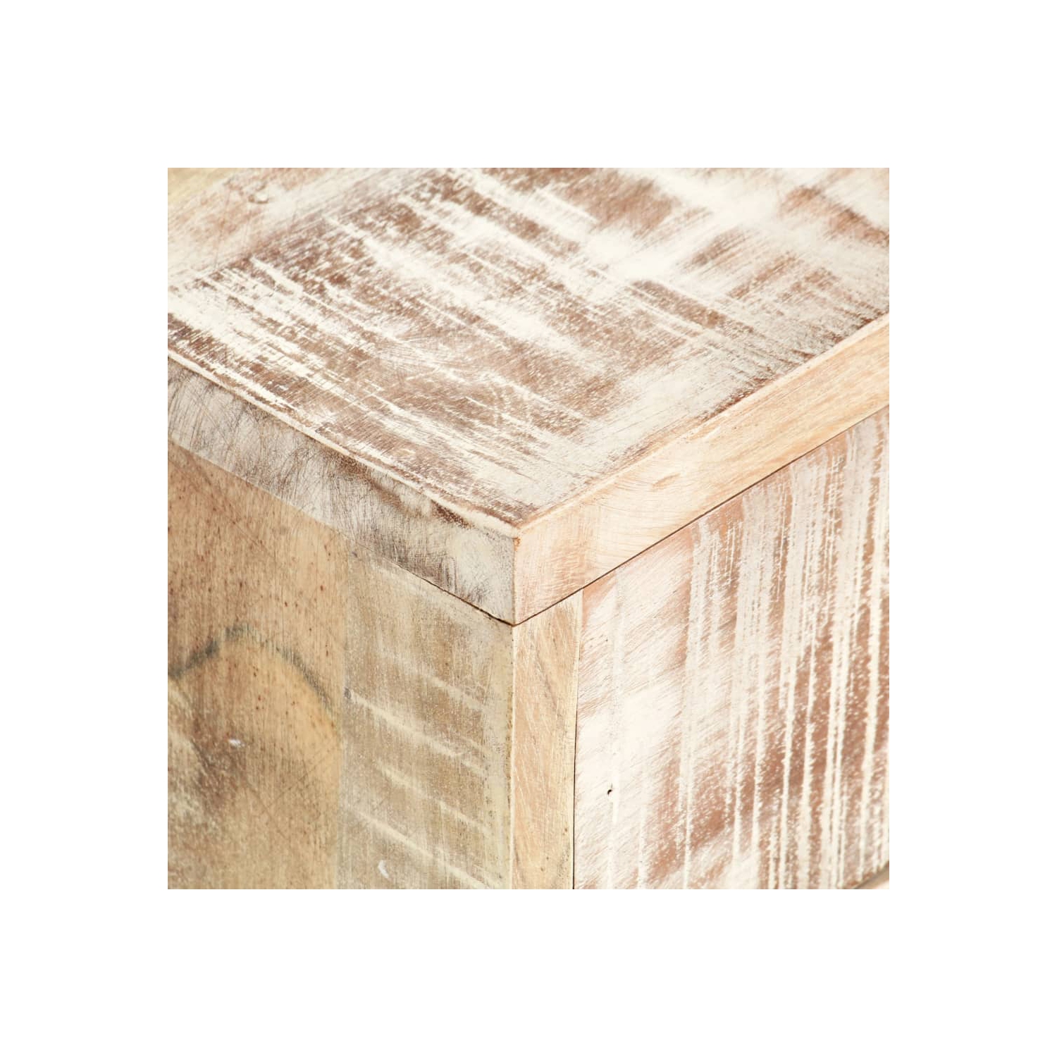 vidaXL Coffee Table White 46.1"x19.7"x11.8" Solid Acacia Wood