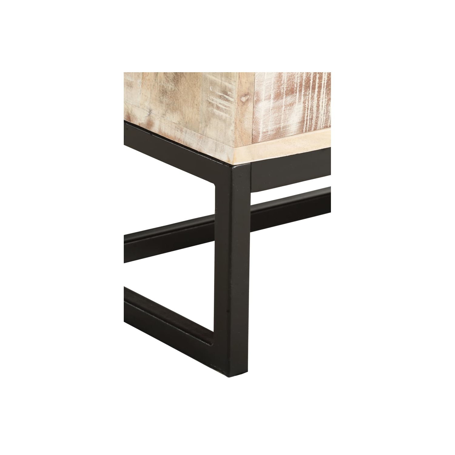 vidaXL Coffee Table White 46.1"x19.7"x11.8" Solid Acacia Wood