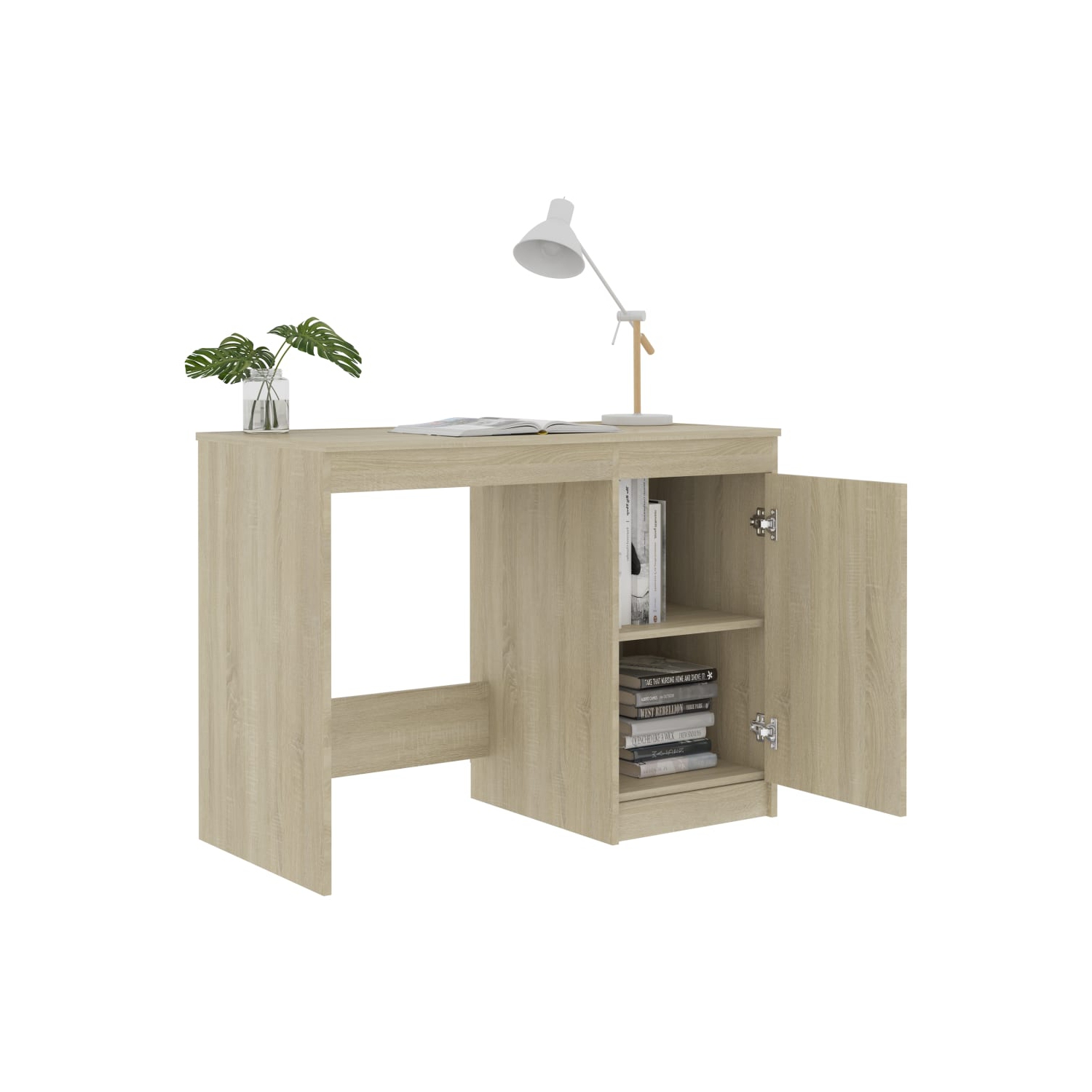 Bureau gris vidaXL de 39.4 x 19,7 x 29,9 po en carton gris