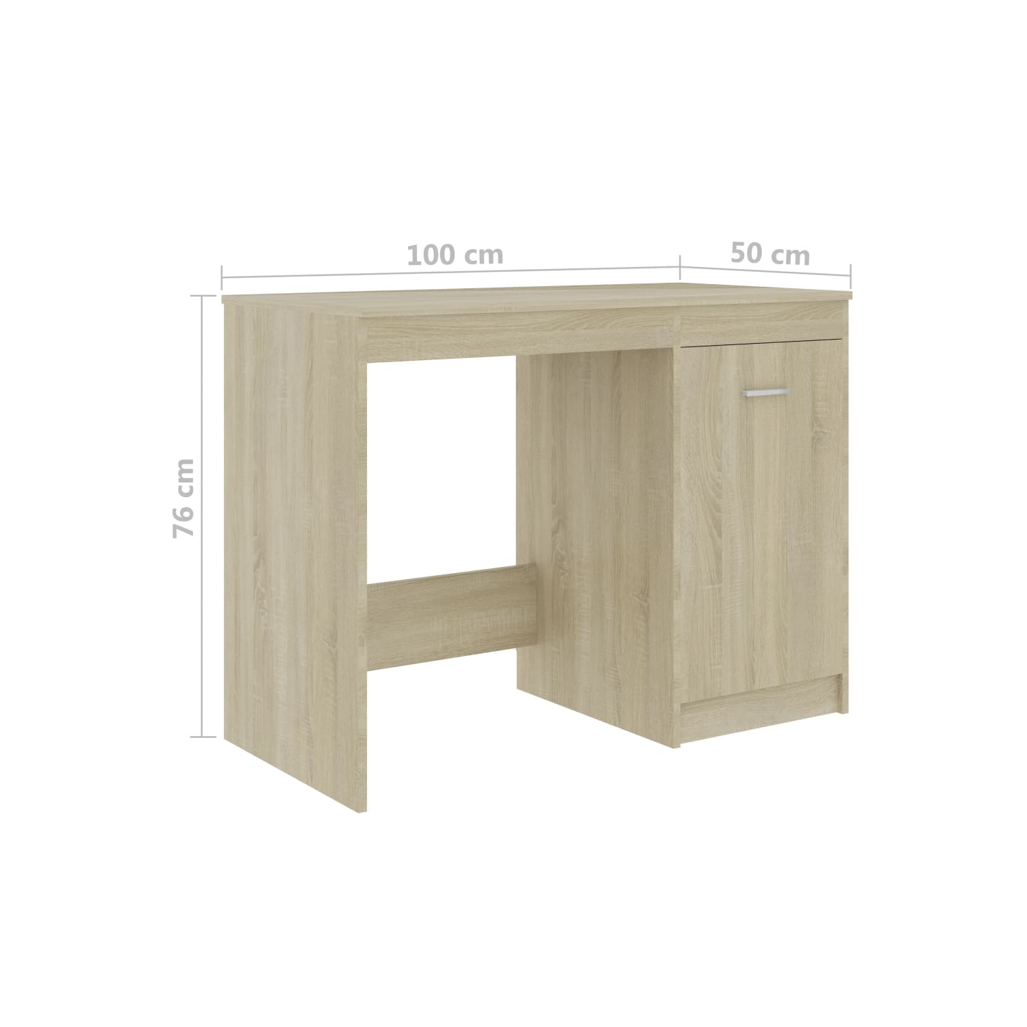 Bureau gris vidaXL de 39.4 x 19,7 x 29,9 po en carton gris