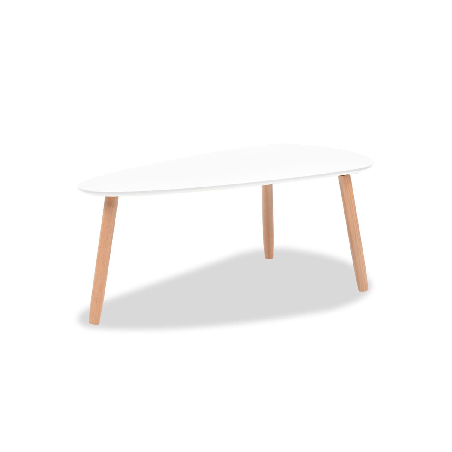 Ensemble de 2 tables basses blanches en bois de Pinewood de VividaXL