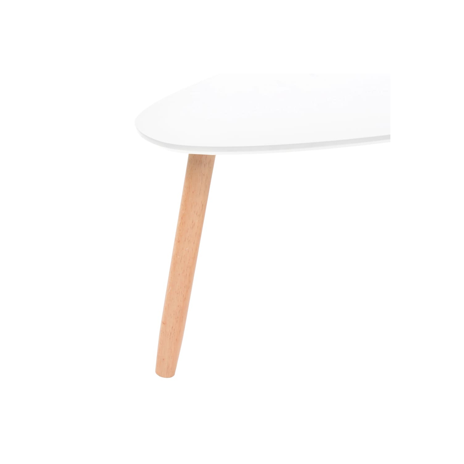 Ensemble de 2 tables basses blanches en bois de Pinewood de VividaXL