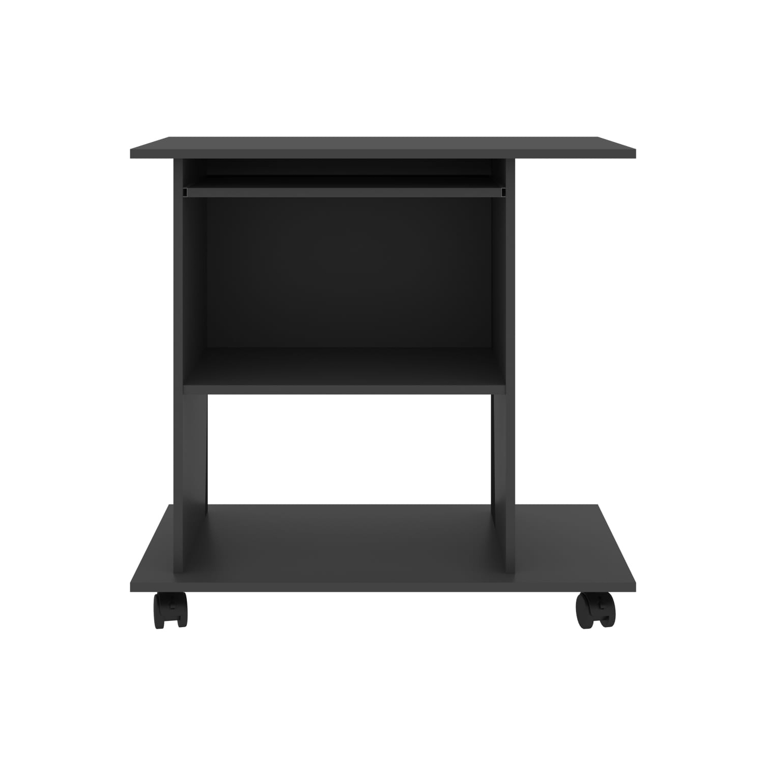 vidaXL Computer Desk Gray 31.5"x19.7"x29.5" Chipboard