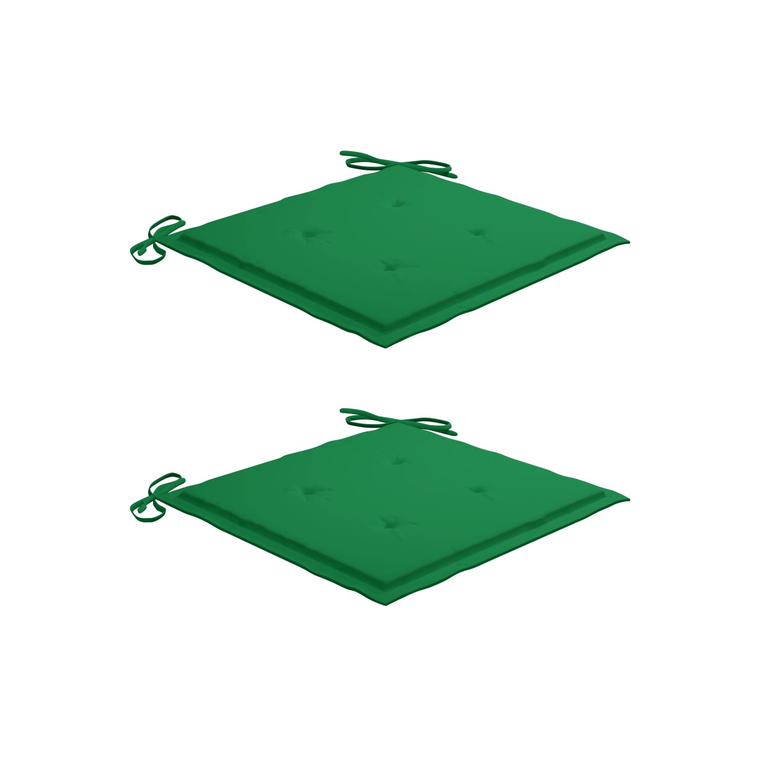 vidaXL Rocking Chair with Green Cushion Solid Teak Wood